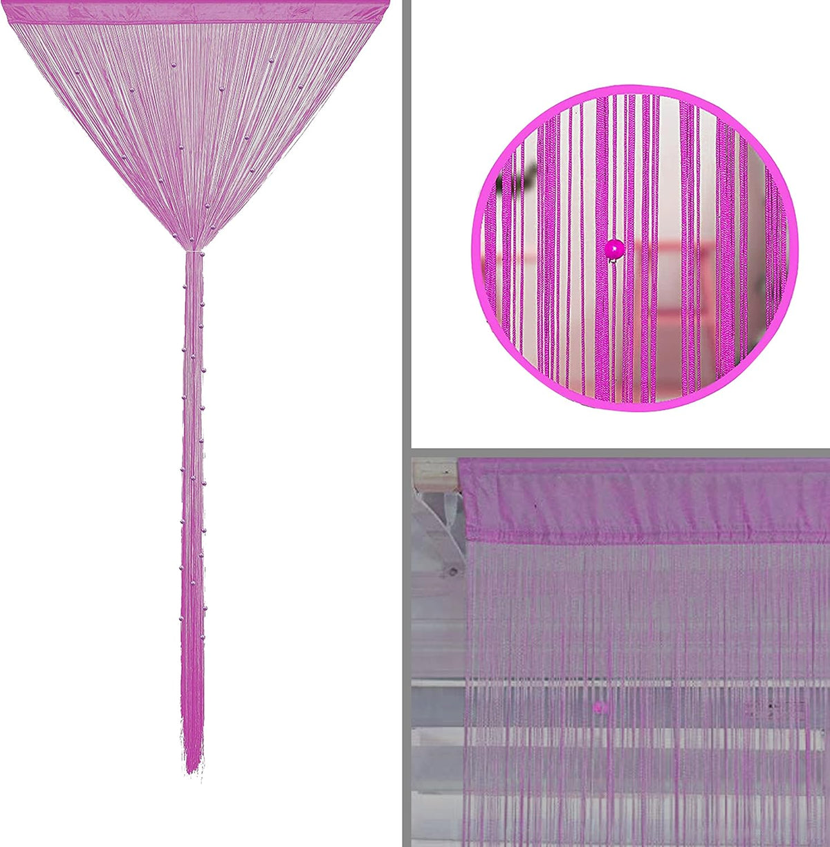 Beaded Doorway Curtain Door Beads Dense String Curtains Fringe Hippie Perfect for Wall Hanging