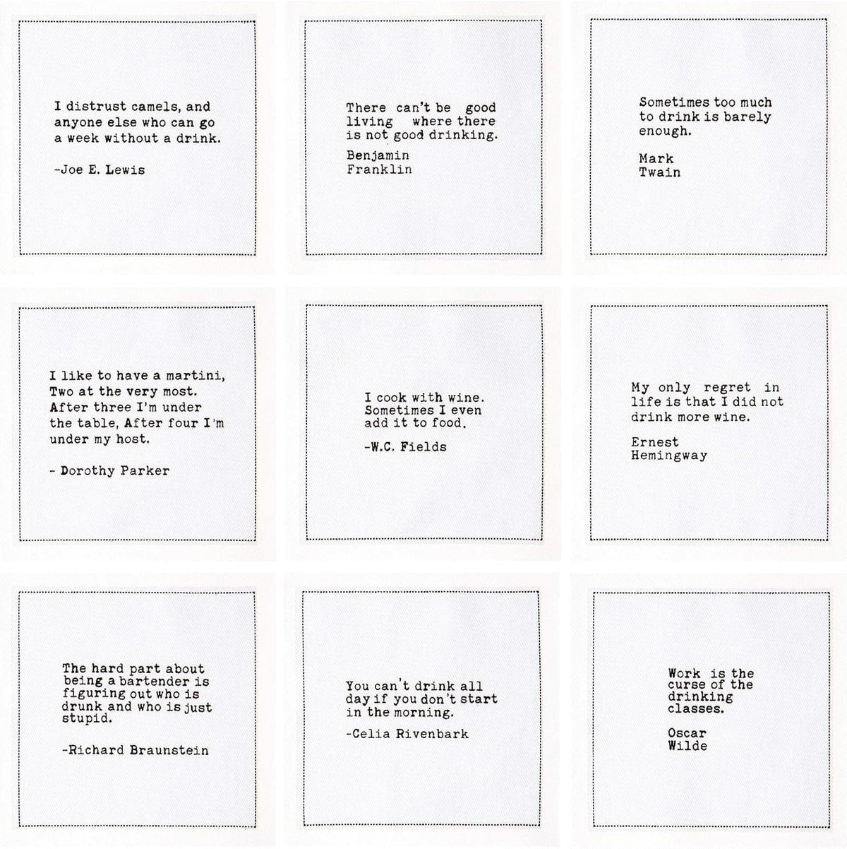 Five Star Funny White Cocktail Napkins, 50 Luxury Cotton Disposable Cocktail Party Napkins with