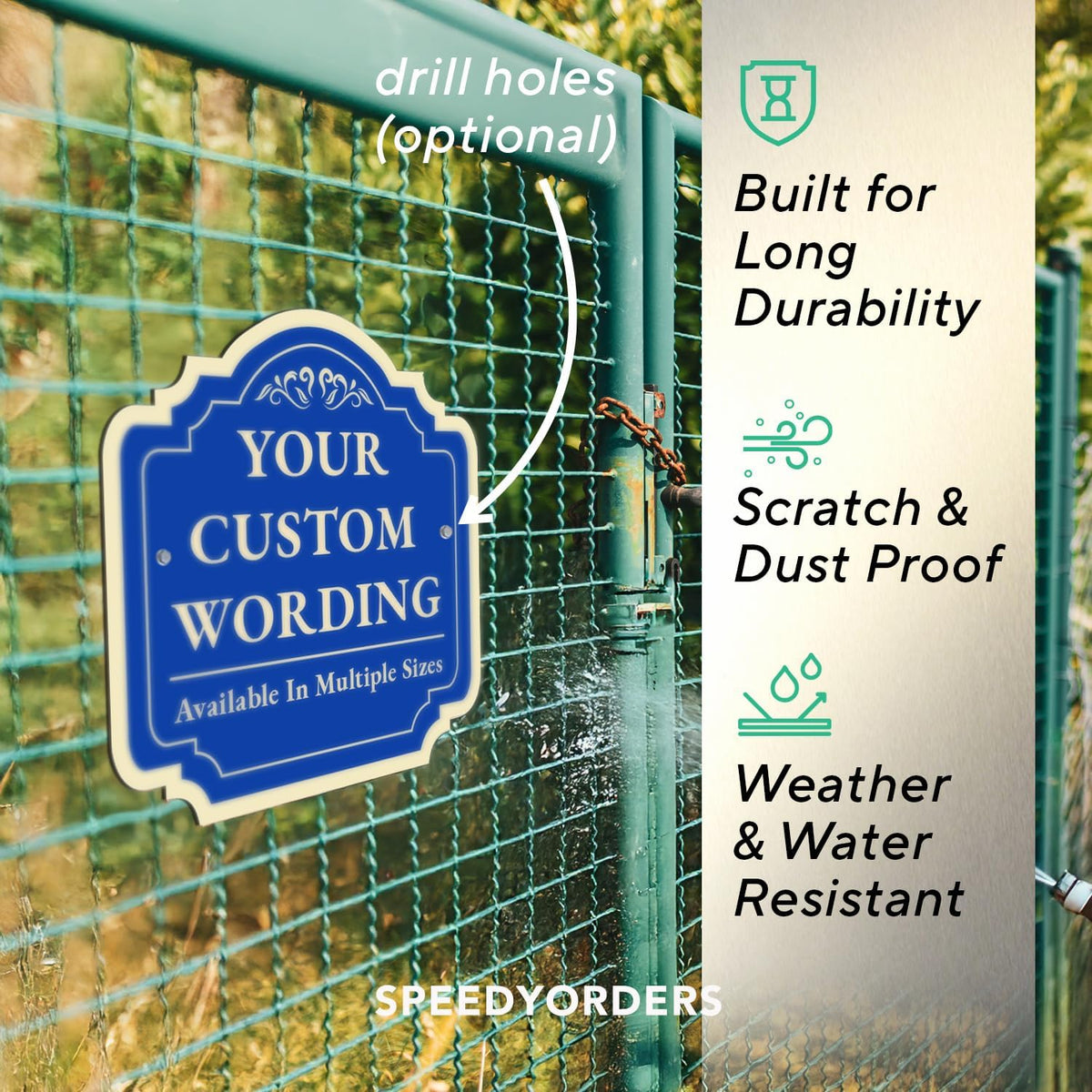 Custom Decorative Outdoor Metal Sign - Personalized Aluminum, Customized Driveway Sign, Waterproof