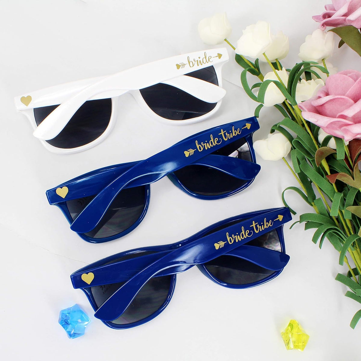 LADY&HOME 10 Pack Bachelorette Party Sunglasses Favors, Bridesmaid and Bride Tribe Sunglasses for