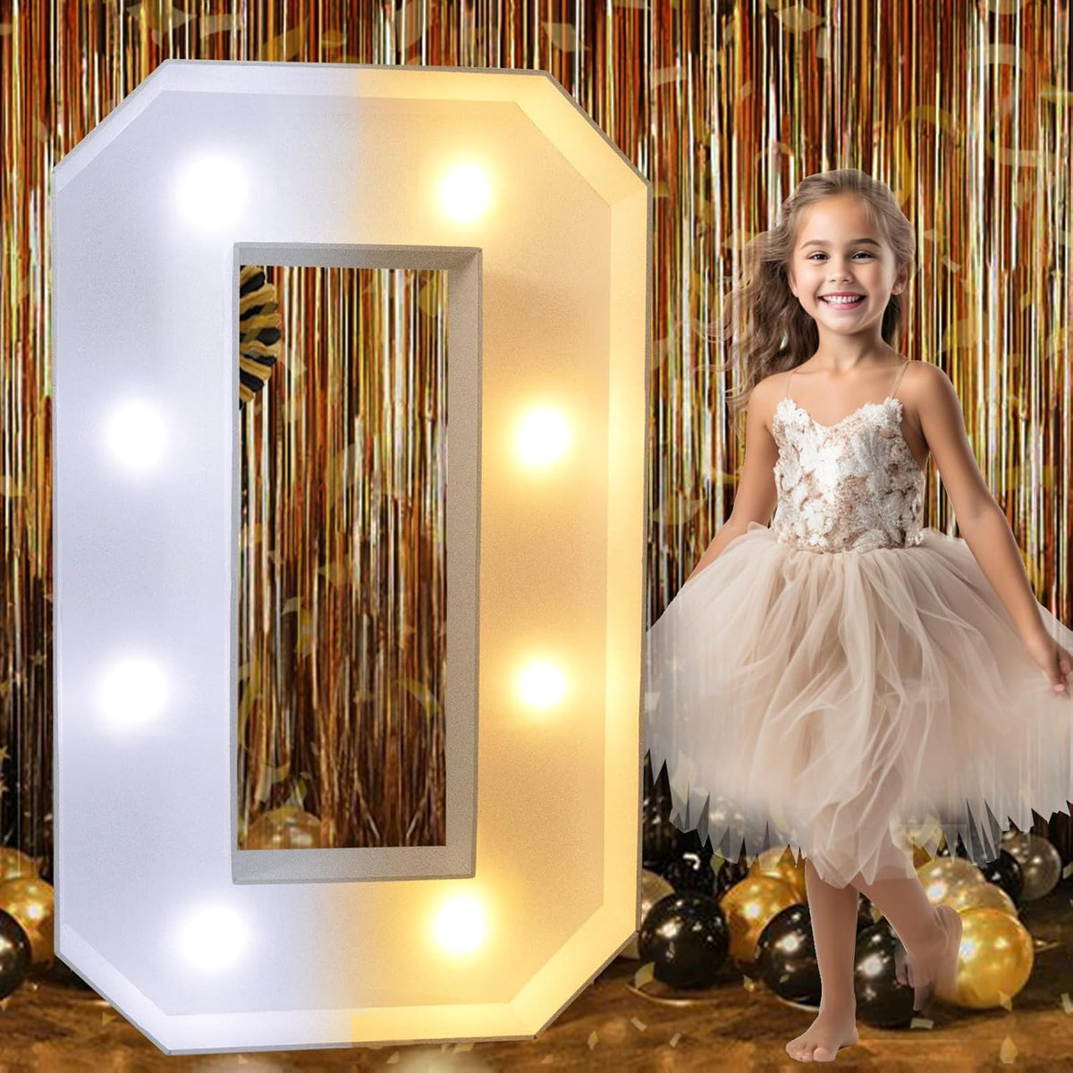 Pooqla 3FT Marquee Light Up Letters, LED Big Mosaic Marquee Letters 3 Feet, Giant LED Sign for