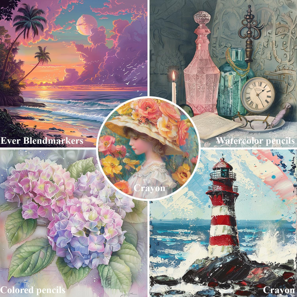 Watercolor Sketchbook 10"x12", 32 Sheets (64 Pages) Water Color Paper, 140lb/300gsm Watercolor