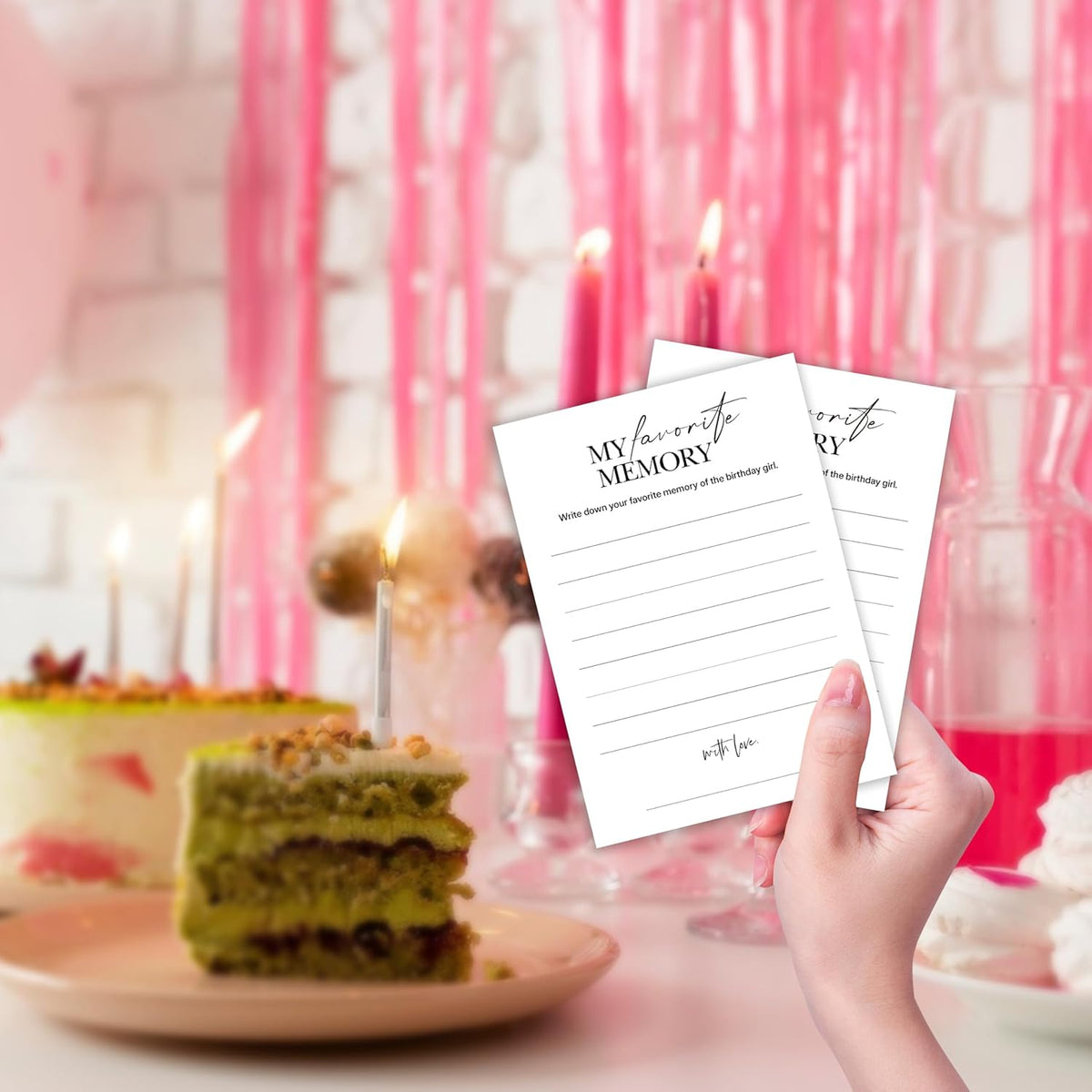 Birthday Party Games, My Favorite Memory, 25 Pcs Card Set for Guests, Fun Birthday Game for Teen
