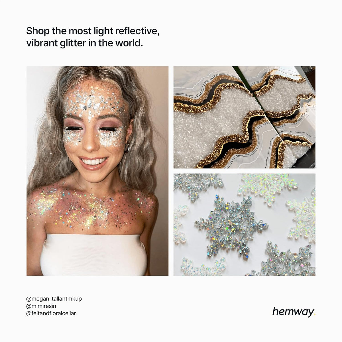 Hemway Eco Friendly Biodegradable Glitter 100g / 3.5oz Bio Cosmetic Safe Sparkle Vegan For Face