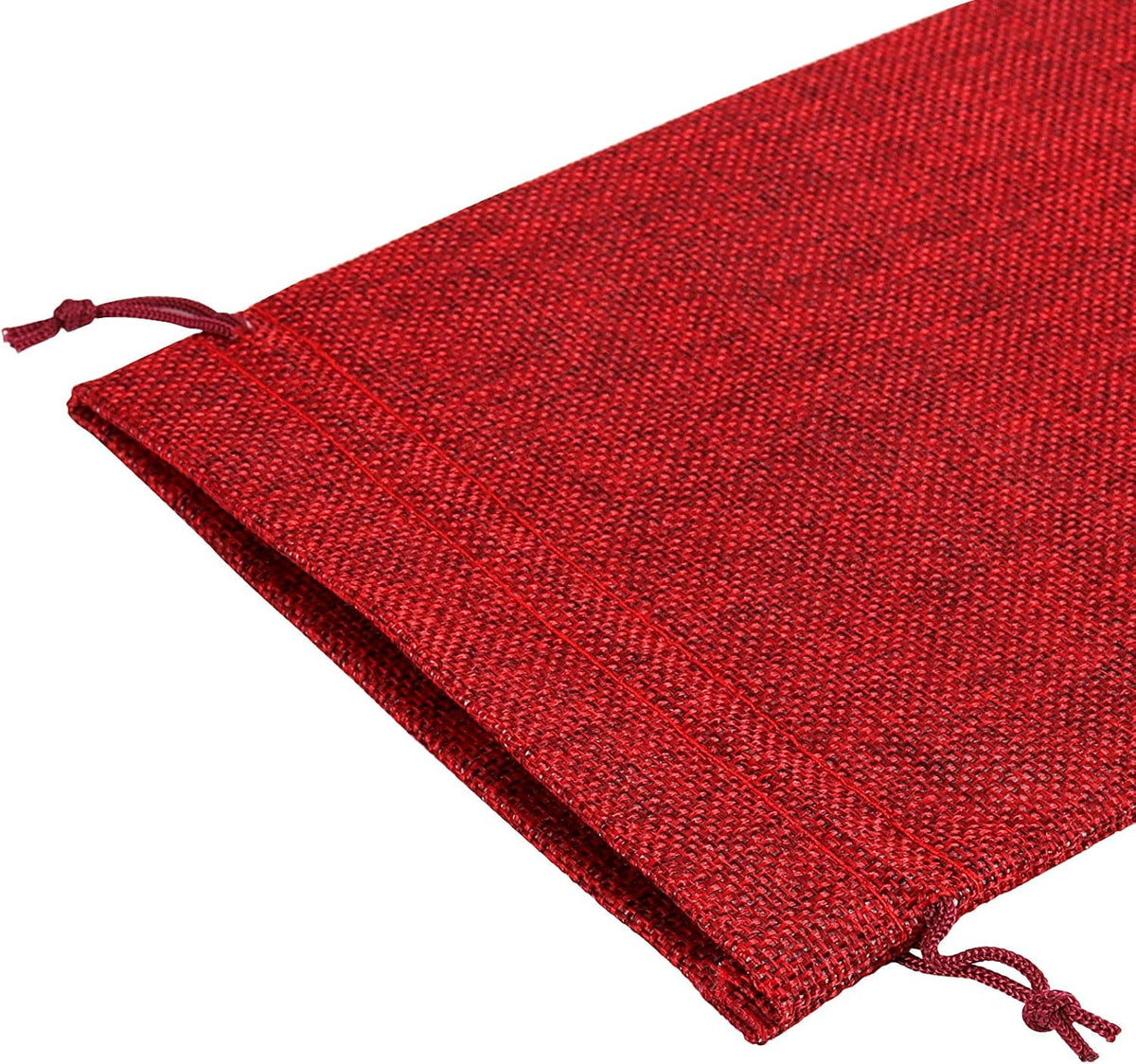 ZOENHOU 30 Packs 8 x 12 Inch Wine Red Burlap Bags Bulk with Drawstring, Drawstring Gift Bags