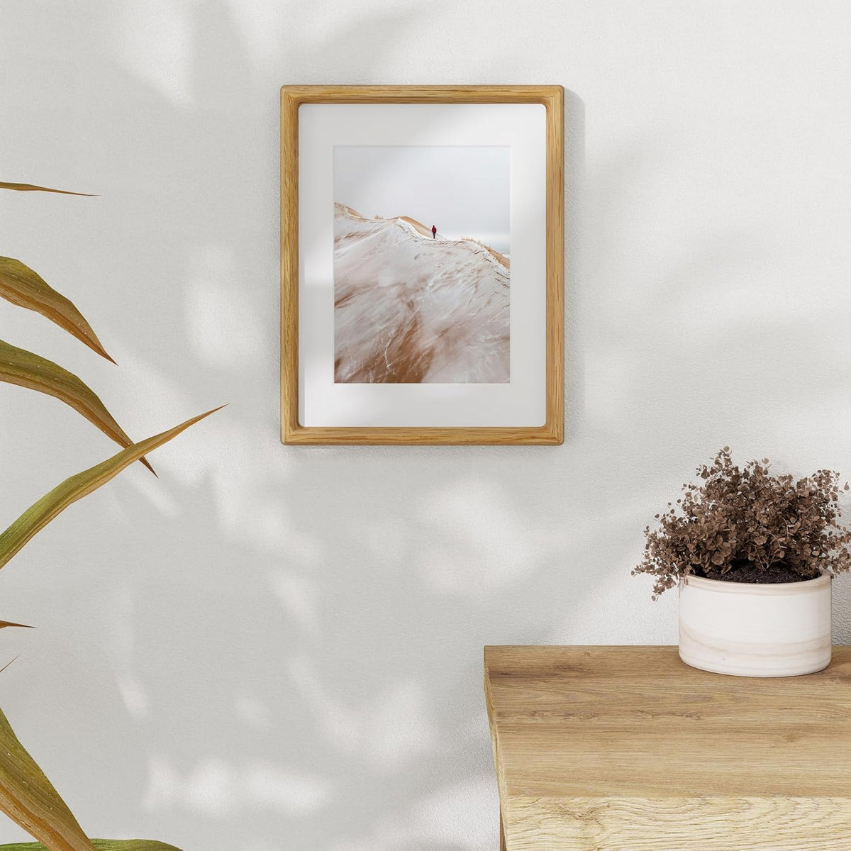 8.5x11 Picture Frame USA-Sourced Natural White Oak Wood Solid Original Wood Photo Frame Handcrafted
