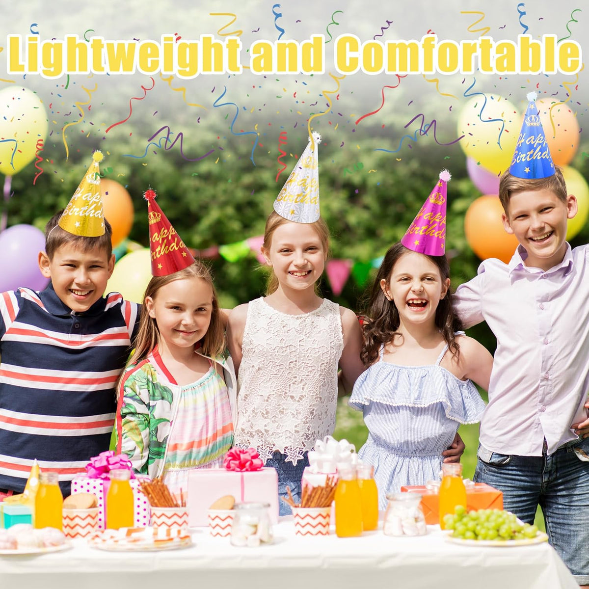 CANREVEL Party Hats for Kids and Adults, Party Headwear, Happy Birthday Hats, Birthday Party
