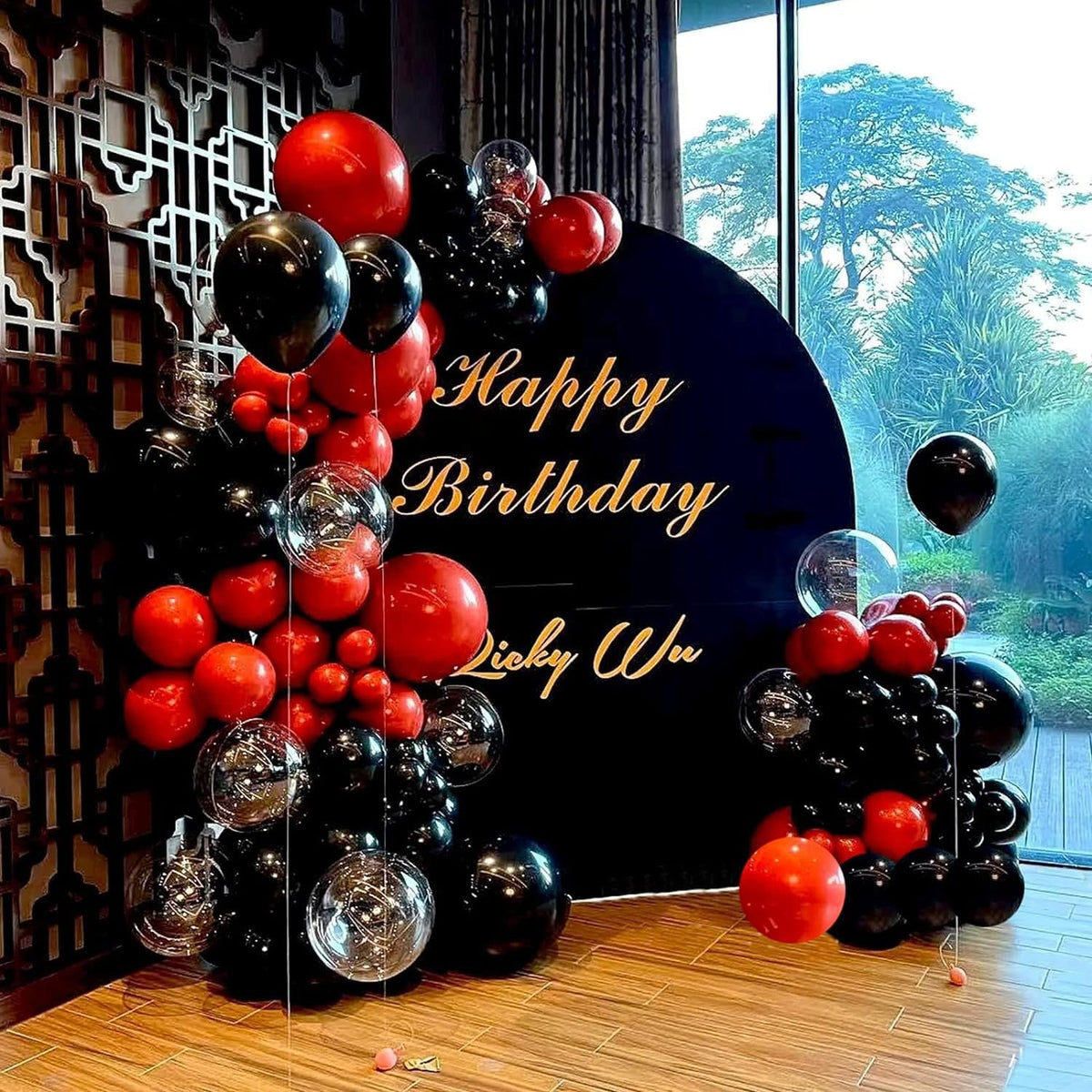 Red and Black Balloons, 70 Pack 12 Inch Black and Red Latex Balloons for Birthday Graduation