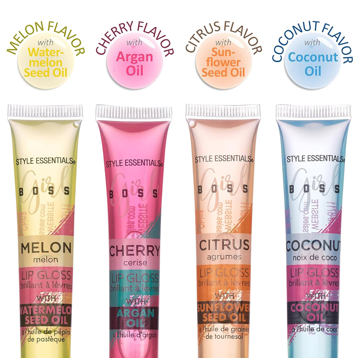 EXPRESSIONS 12pc Lip Gloss Lip Oil Collection – Lip Gloss Tubes with Essential Oils, Moisturizing