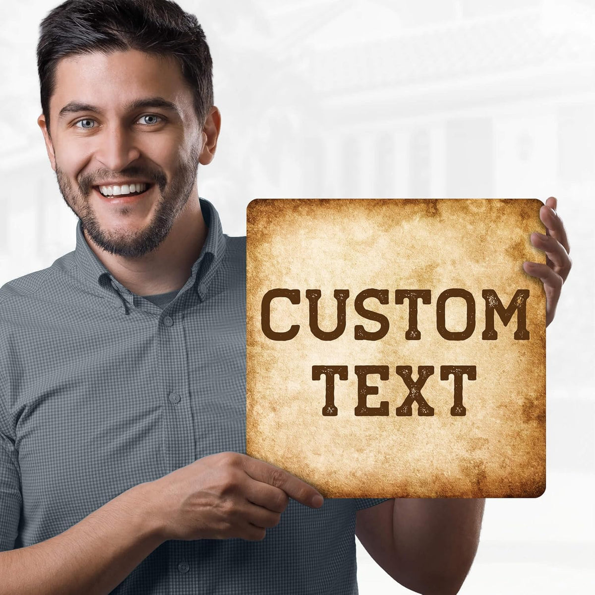 Custom Sign, Custom Street Sign, 11 Font Colors, 13 Font Styles, 4 Hole Options, 22 Sizes, 12x12