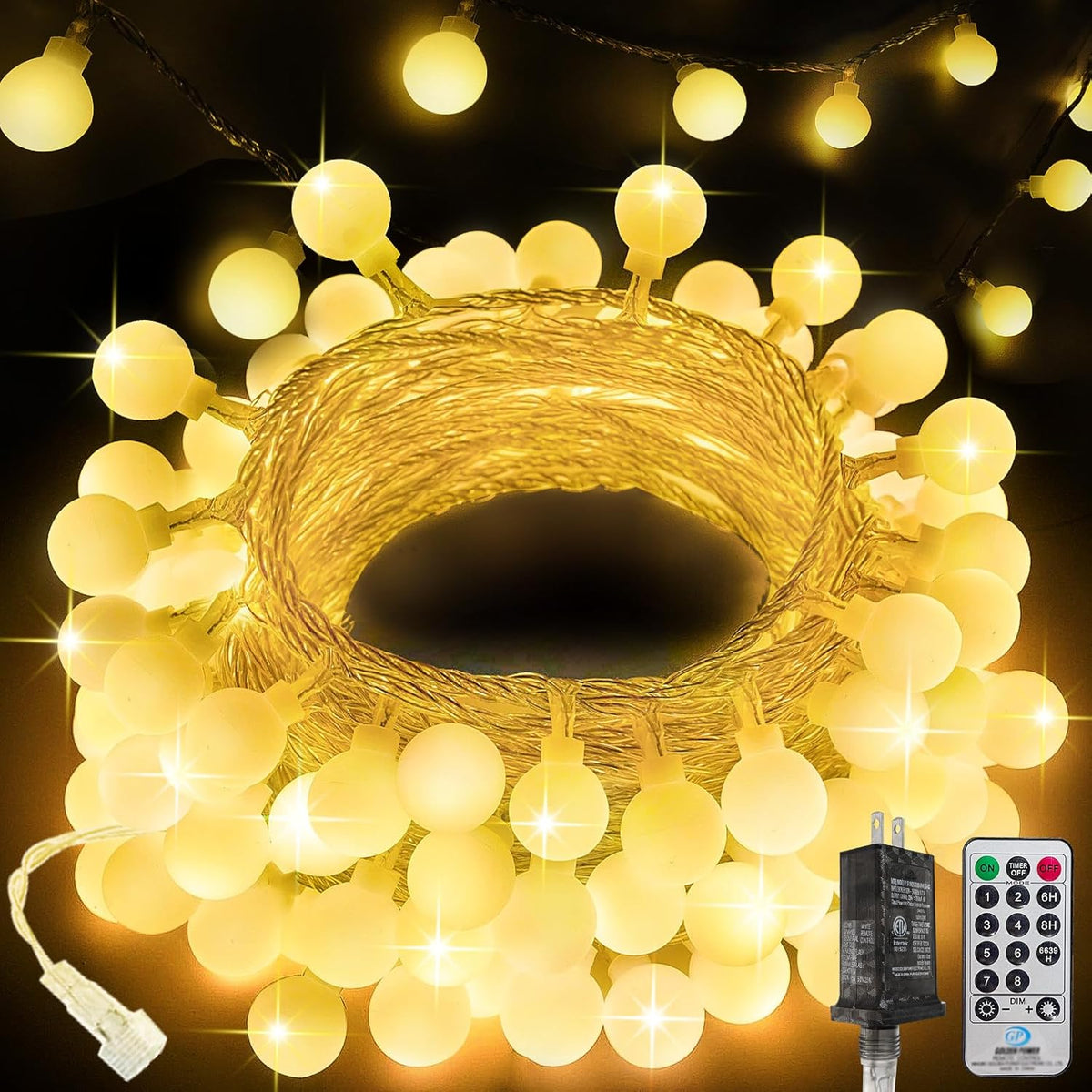 200LED Connectable String Lights Indoor Outdoor for Bedroom, 66ft Fairy Lights with Remote & Timer