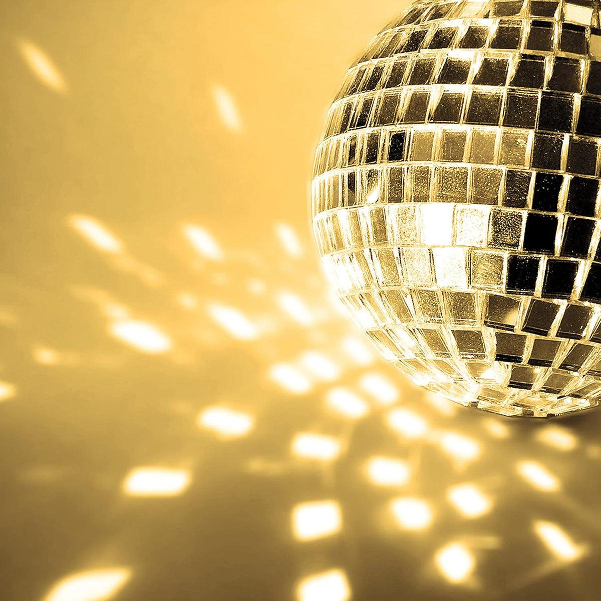 PP OPOUNT 2360 Pieces Self Adhesive Mosaic Tiles, Gold Disco Tiles, Square Glass Mosaic Mirror for