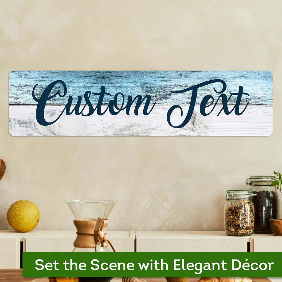 Custom Sign, Custom Street Sign, 11 Font Colors, 13 Font Styles, 4 Hole Options, 22 Sizes, 6x24