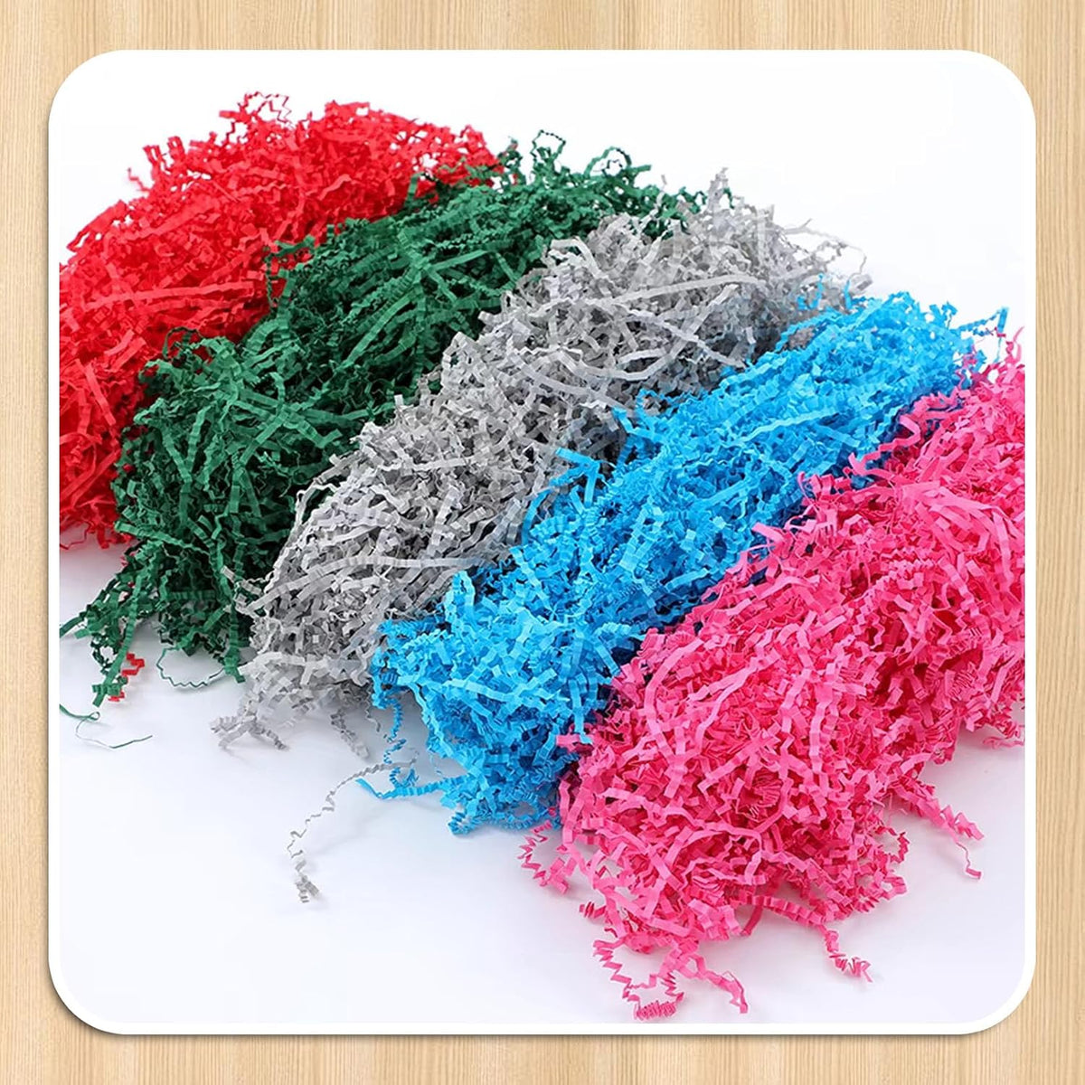 Zankubom 1 LB Grey Crinkle Cut Paper Shred Filler Great for Gift Wrapping, Grey Basket Fillers
