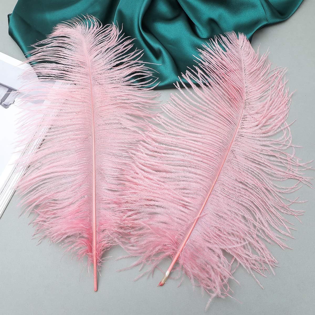 Ballinger Lotus Pink Ostrich Feathers - 24Pcs 12-14inch Large Feathers Bulk for Vase,Party