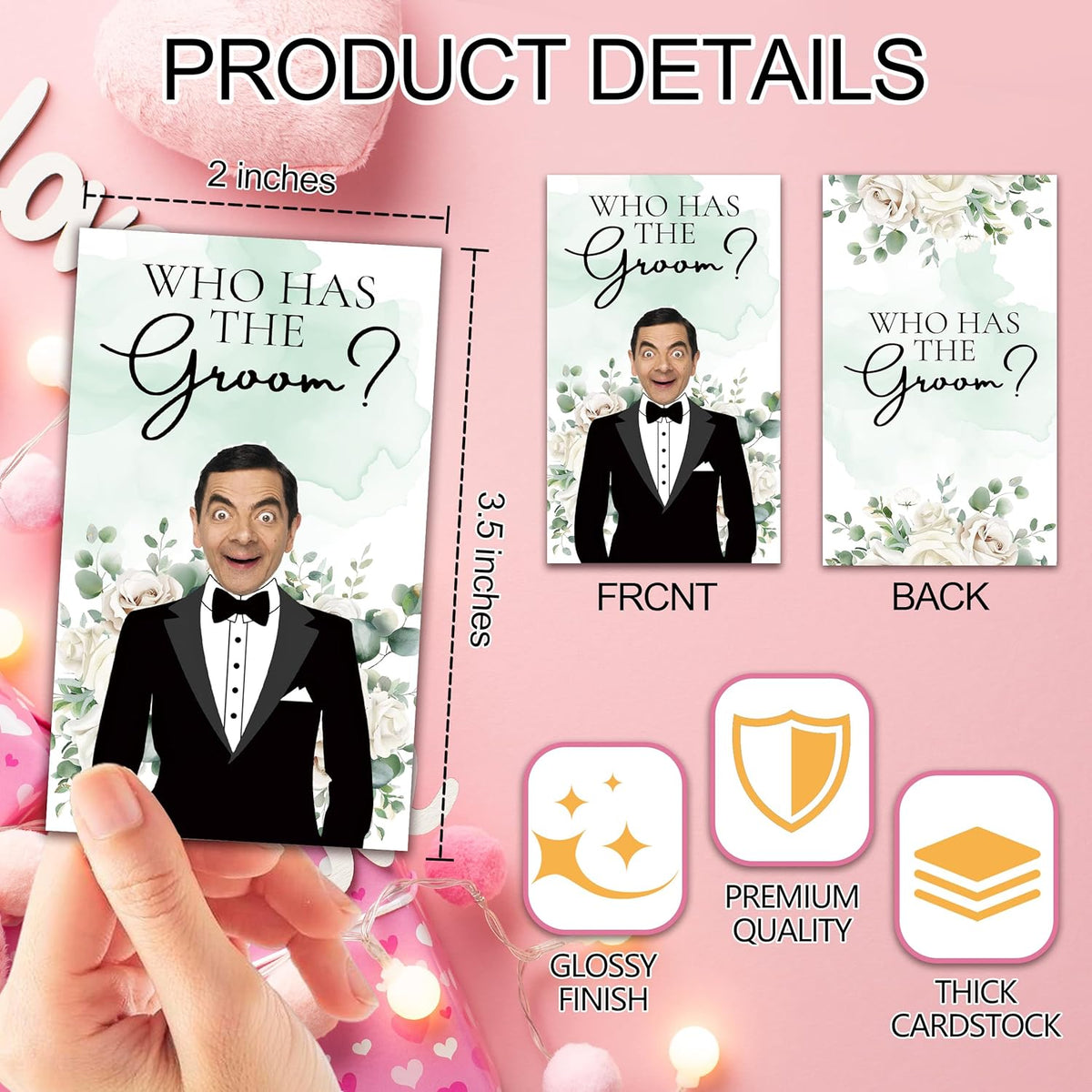 Who Has The Groom Bridal Shower Scratch Off Cards, 41Pcs Funny Floral Wedding Shower Scratch Off