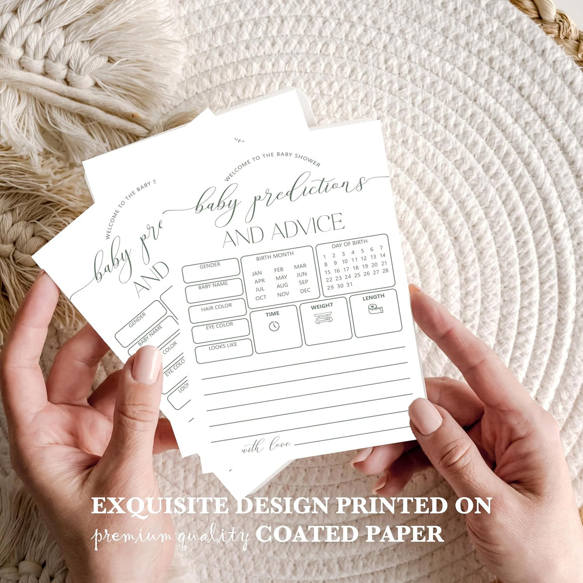 Advice For New Parents Baby Shower, Baby Predictions & Advice Cards For Baby Shower Games