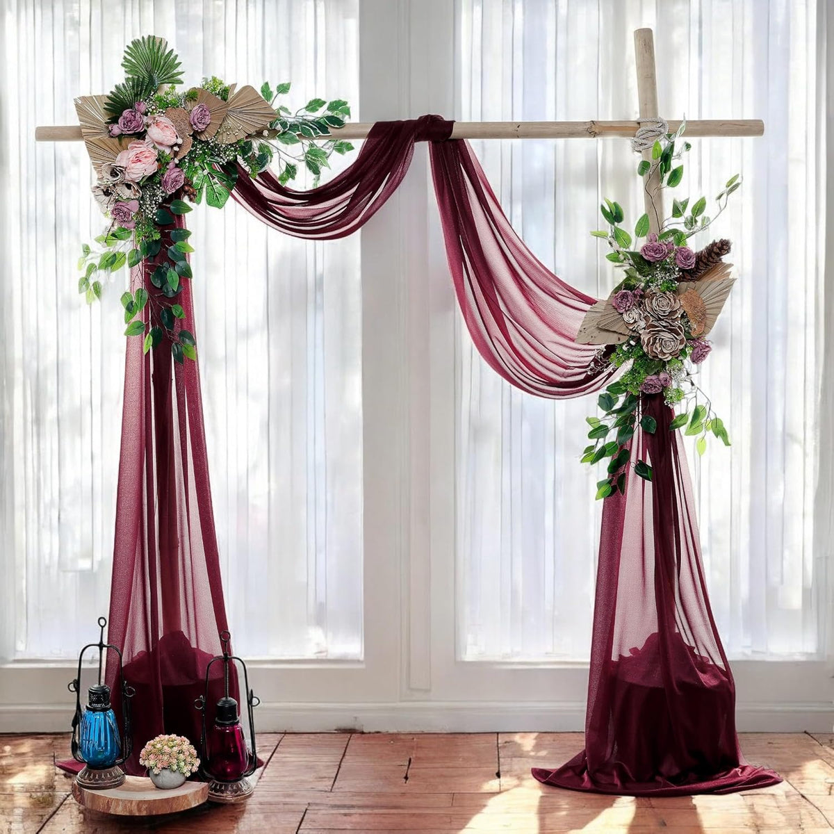 MDS Halloween Chiffon Draping Fabric - 2 Panel, 30" Wide x 50ft Long - Sheer Spooky Arbor & Canopy
