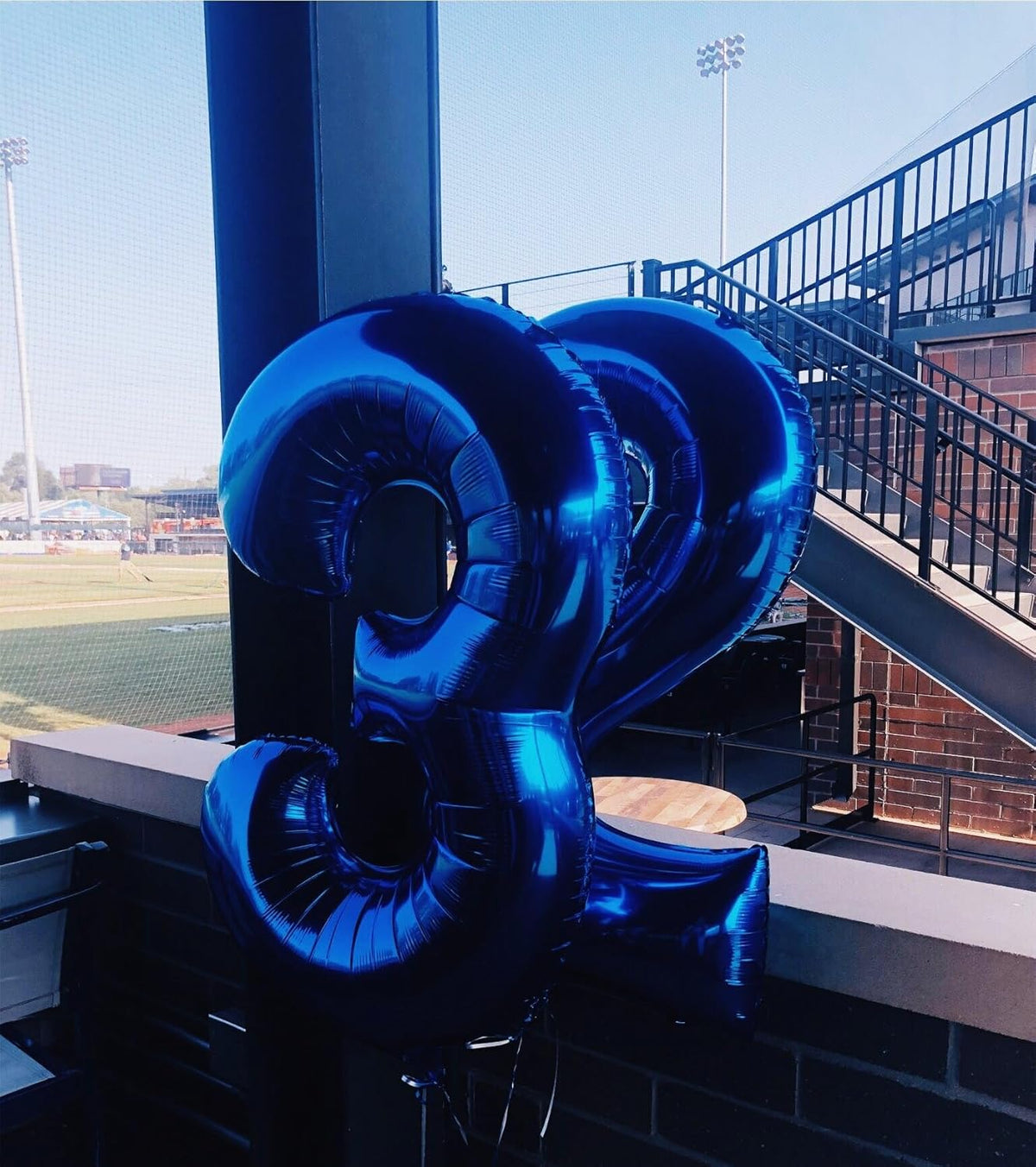Large 40 Inch Night Blue 3 Number Balloon, 3 13 23 30 33 36 38 Night Blue Birthday Party
