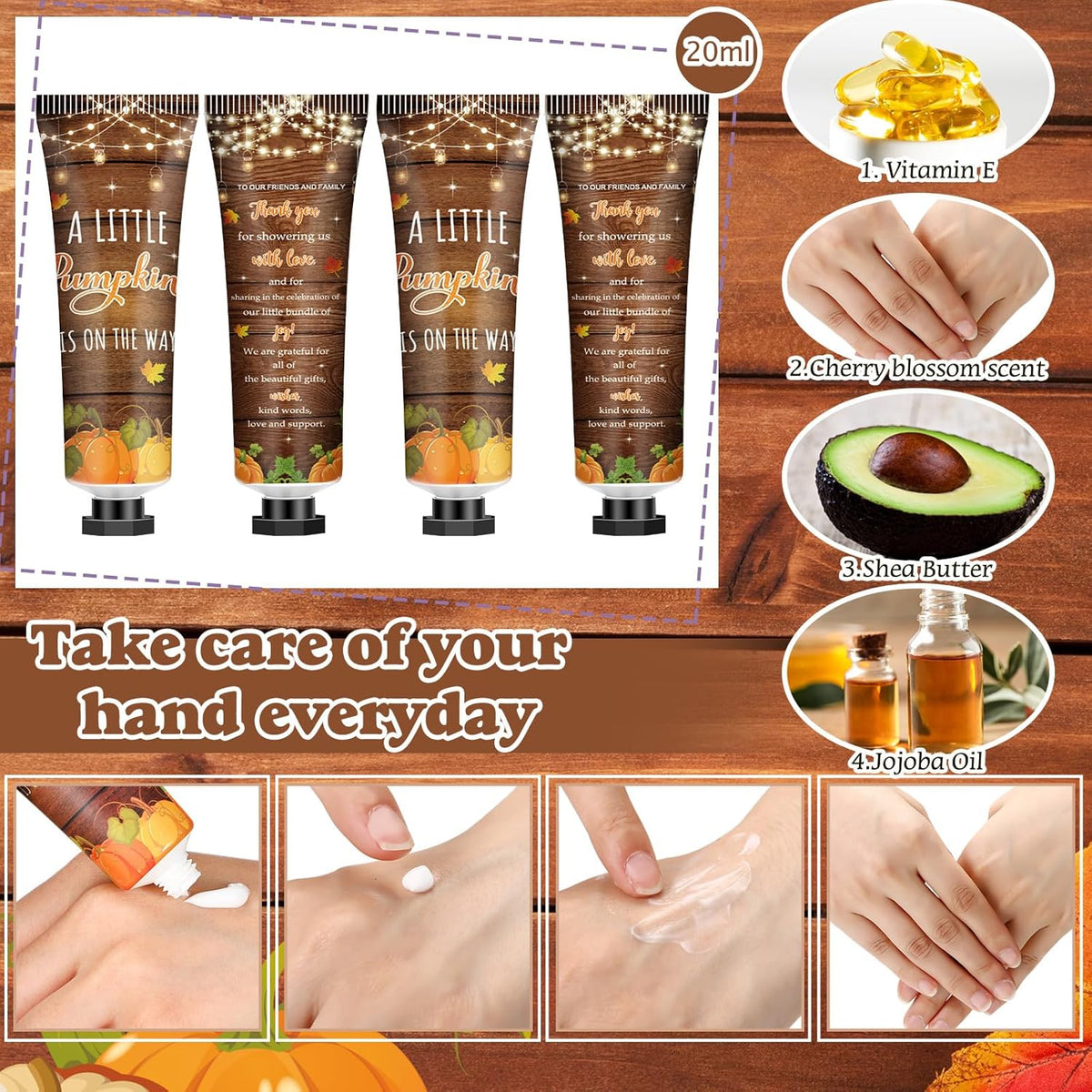 50 Sets 200 Pcs Baby Shower Hand Lotion and Lip Balm Gift Theme Baby Shower Party Favors Travel