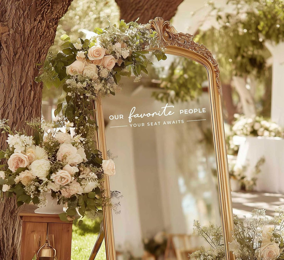 Our Favorite People Vinyl Decal, Please Find Your Seat Sign for Wedding Reception Wedding Vinyl