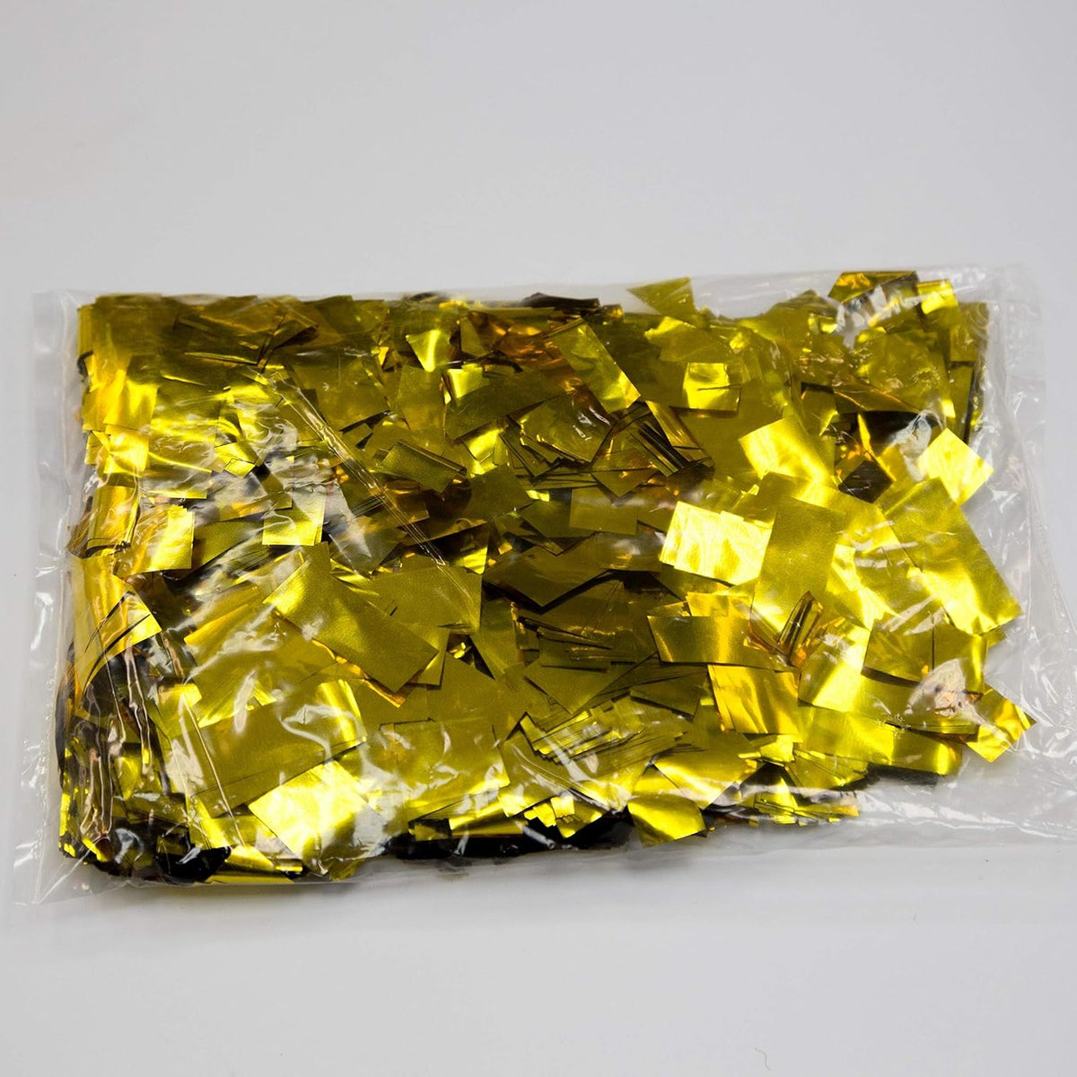 Rectangular Gold Mylar Shiny Foil Metallic Confetti for Cannon and Launcher use - Gender Reveal