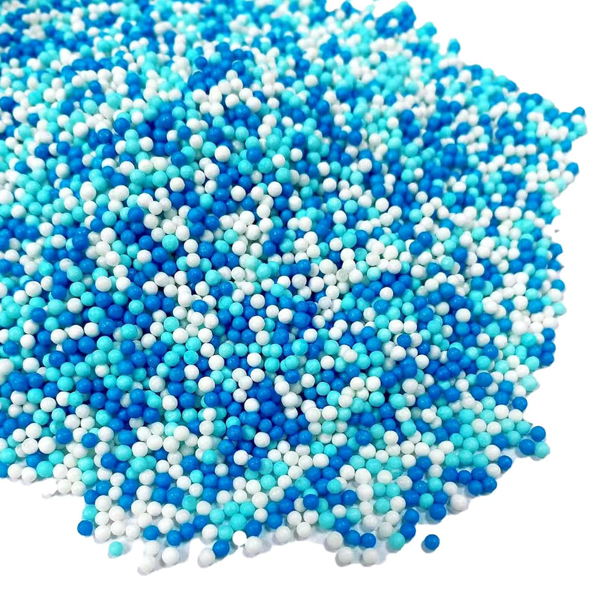 Sentovac Blue and White Nonpareils Sprinkles Edible 2mm Mini Peals Sprinkle for Cake Decorating