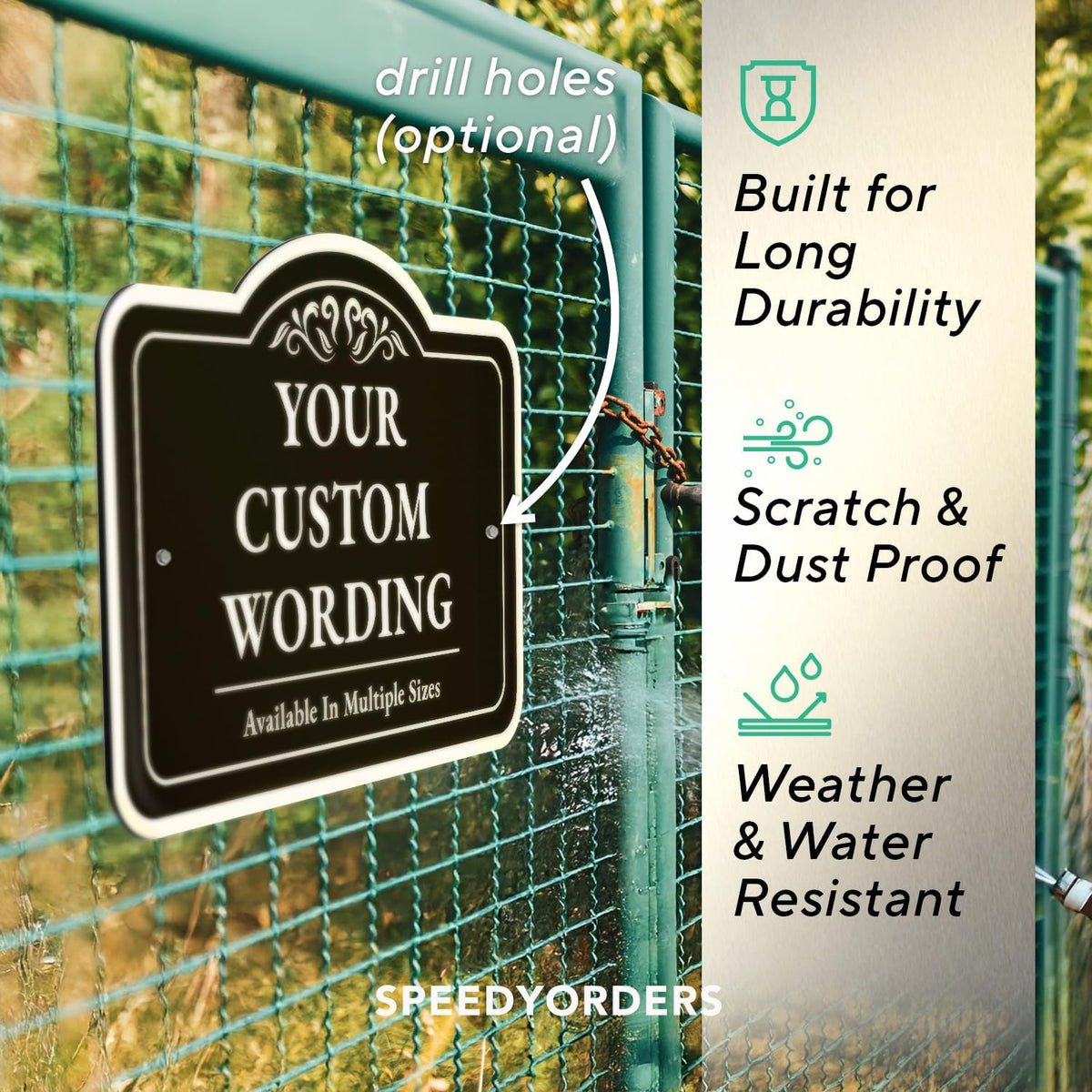 Custom Carved Metal Signs, Personalized Aluminum Design, Driveway Waterproof Signs, Design 1