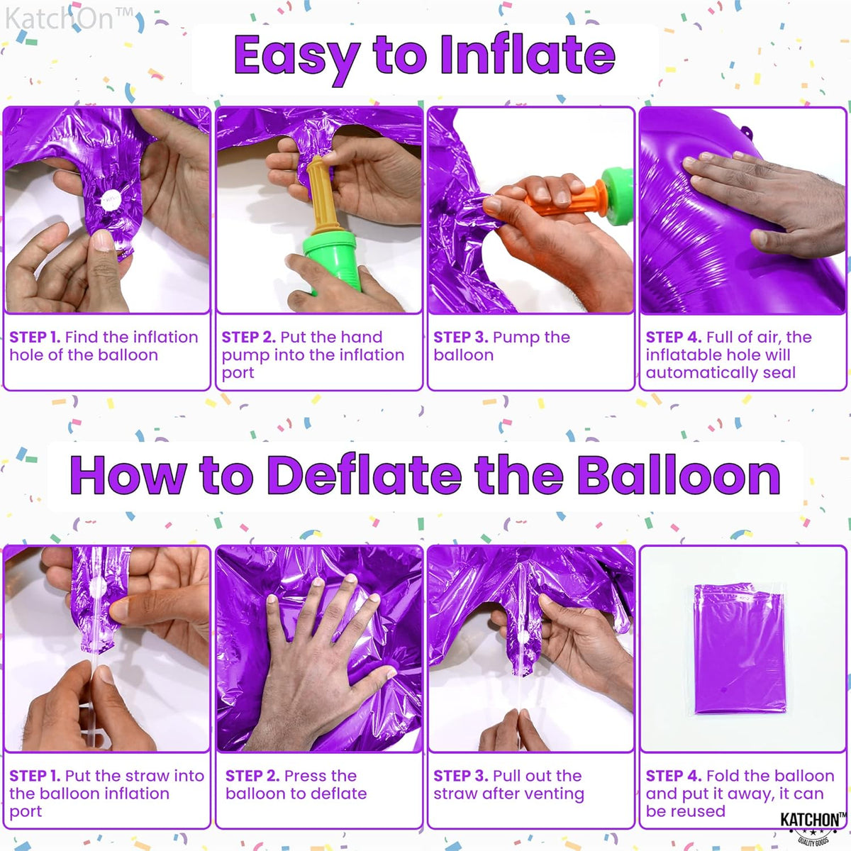KatchOn, Purple 16 Balloons Number - Giant, 40 Inch | Mylar 16 Balloon Numbers Purple for Sweet 16