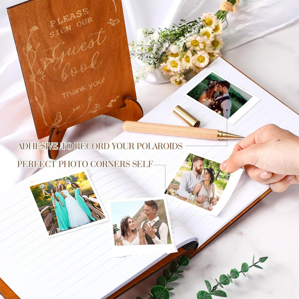 Wedding Guest Book Personalized Photo Guestbook to Sign at Reception Wedding Guest Sign in Book