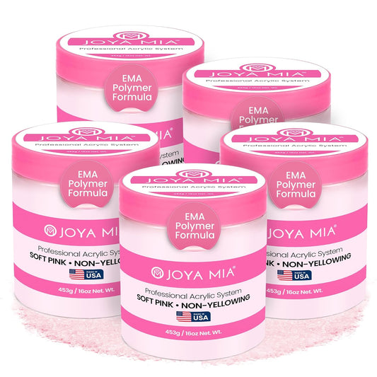 Joya Mia Acrylic Powder for Nails, MMA-Free, Super Adhesion Professional Powder for Flawless &