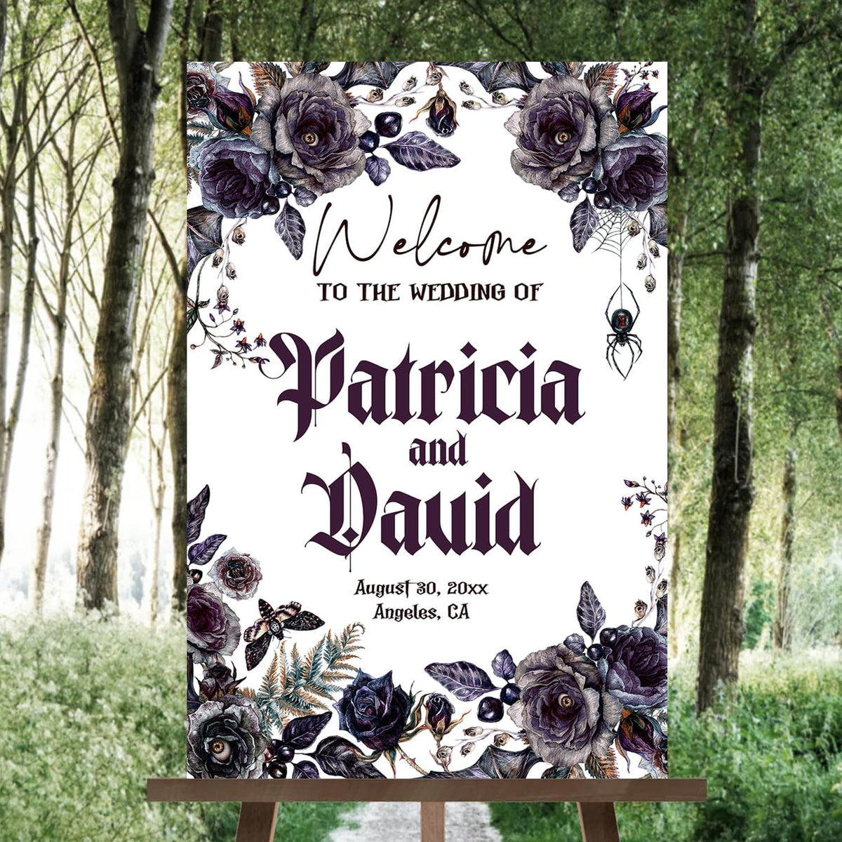 Halloween Wedding Welcome Sign, Til Death Do Us Part Welcome Sign, Halloween Couples Shower, Gothic