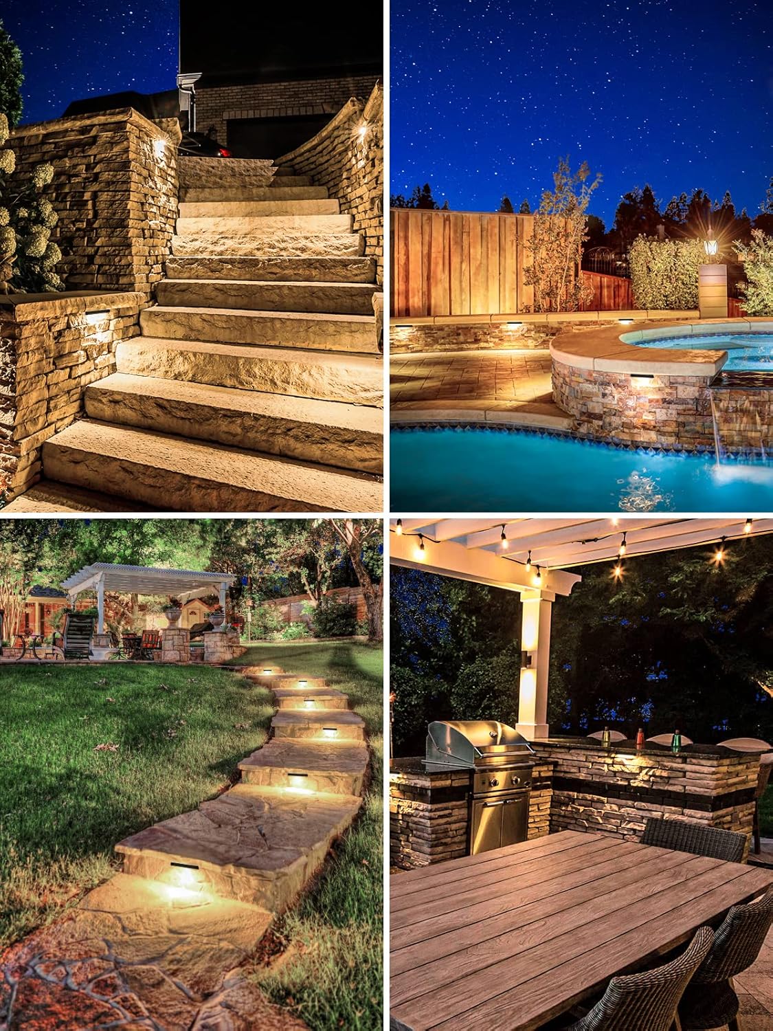 5W Retaining Wall Lights 7 inch LED Hardscape Lighting Low Voltage Landscape Paver Lights 12V 24V