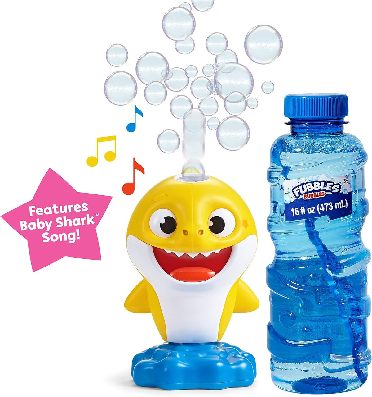 Little Kids Baby Shark NO Spill Musical Bubble Machine,Bubble Toy for Baby, Toddlers and,Amazon