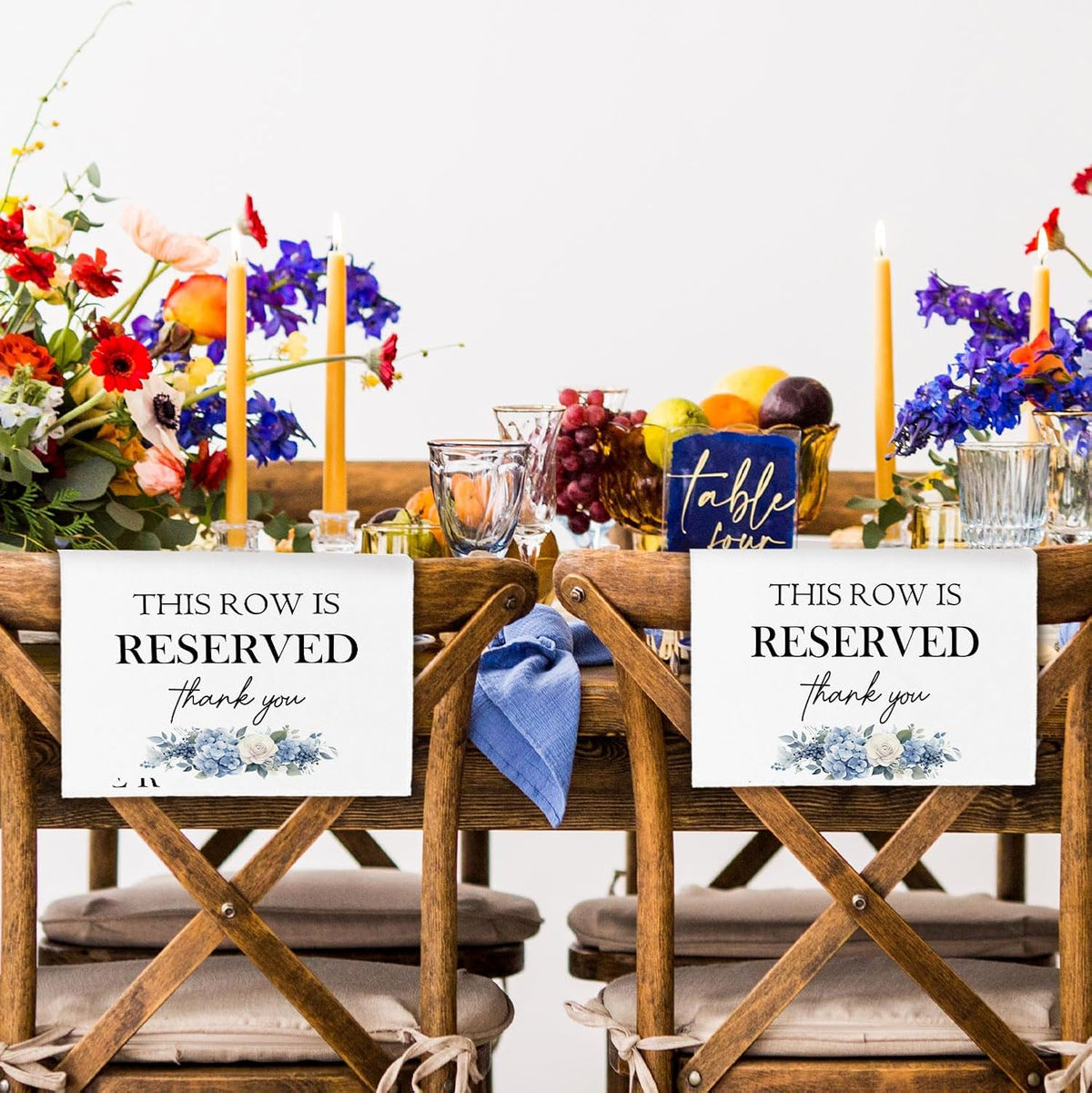 Reserved Seating Chair Signs, This Row Is Reserved Pew Cloths Seating Placeholder for Church Pews