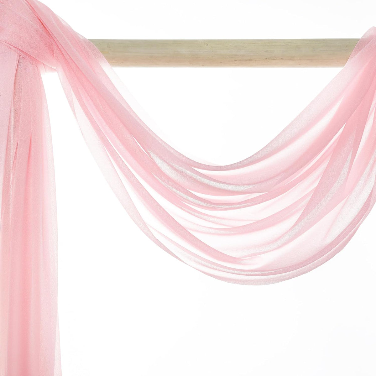 VDS Pack of 2 Panel (30 Inch X 40 Feet) Wedding Arch Draping Fabric Sheer Chiffon Fabric Drapery