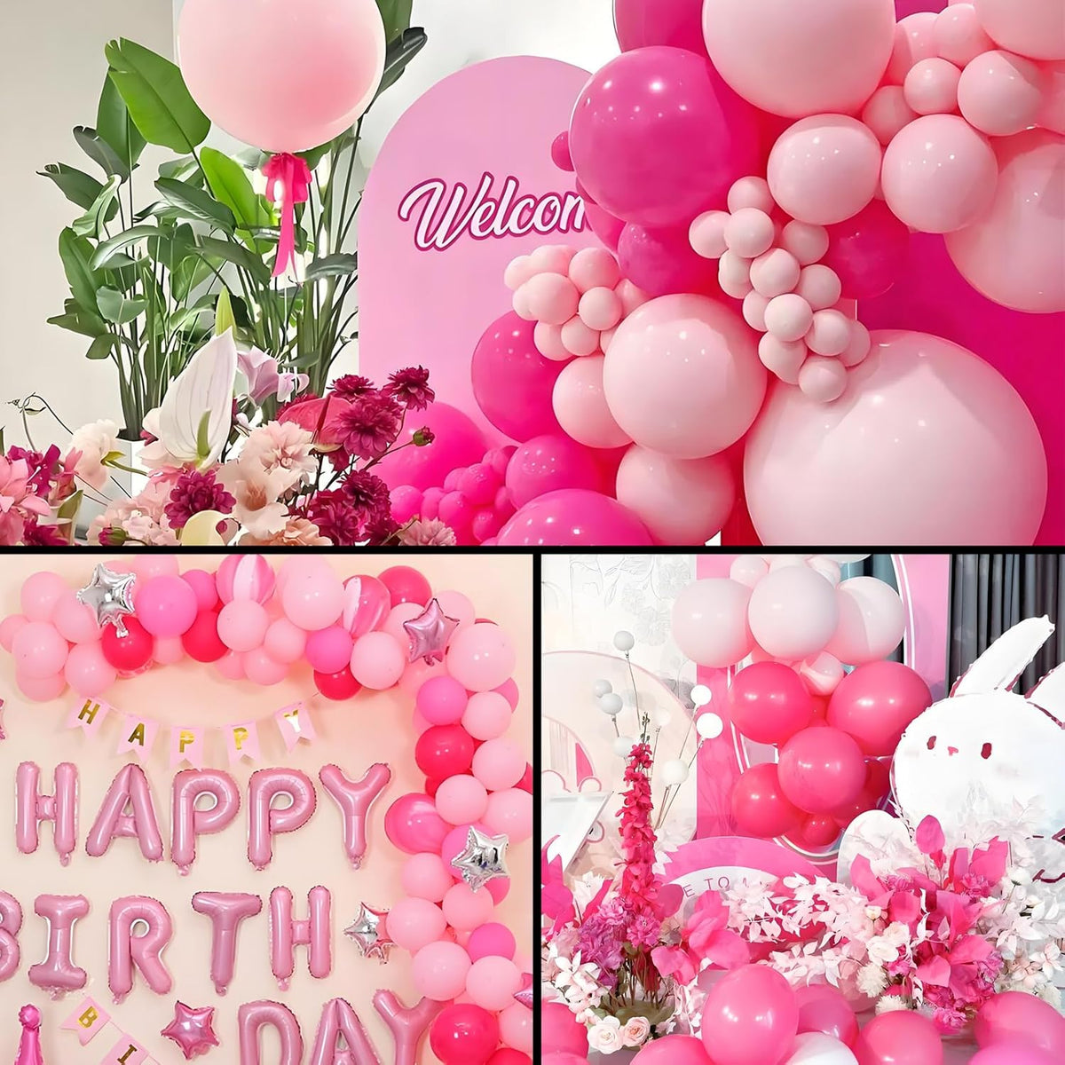 Balloon Column Kit Set of 2 With Balloons Included - Balloon Tower with Stand, Base, and