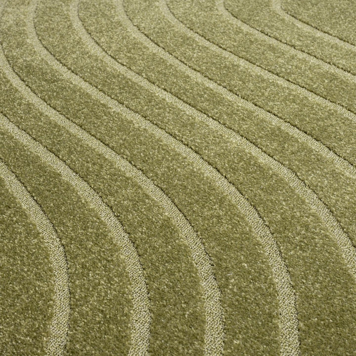 LUXE WEAVERS Modern Geometric Wave Green 2x3 Area Rug, Contemporary Stain Resistant Carpet