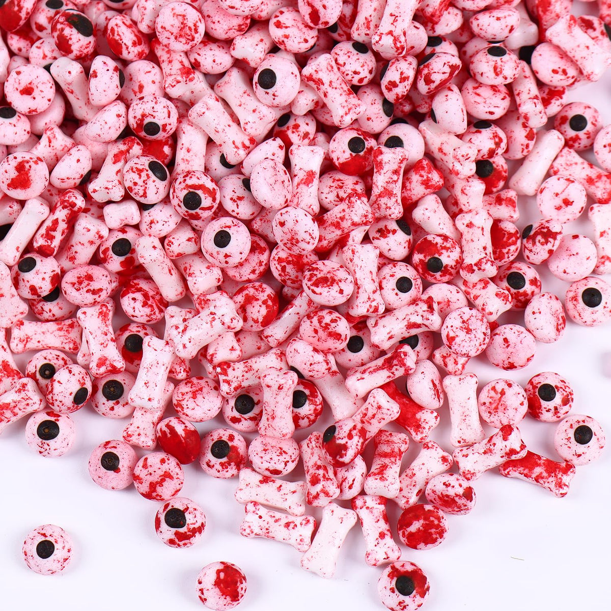 Bloody Eyeballs Bones, Edible Candy Sprinkles for Halloween, Candy Eyes, Bloody Bone Candy for