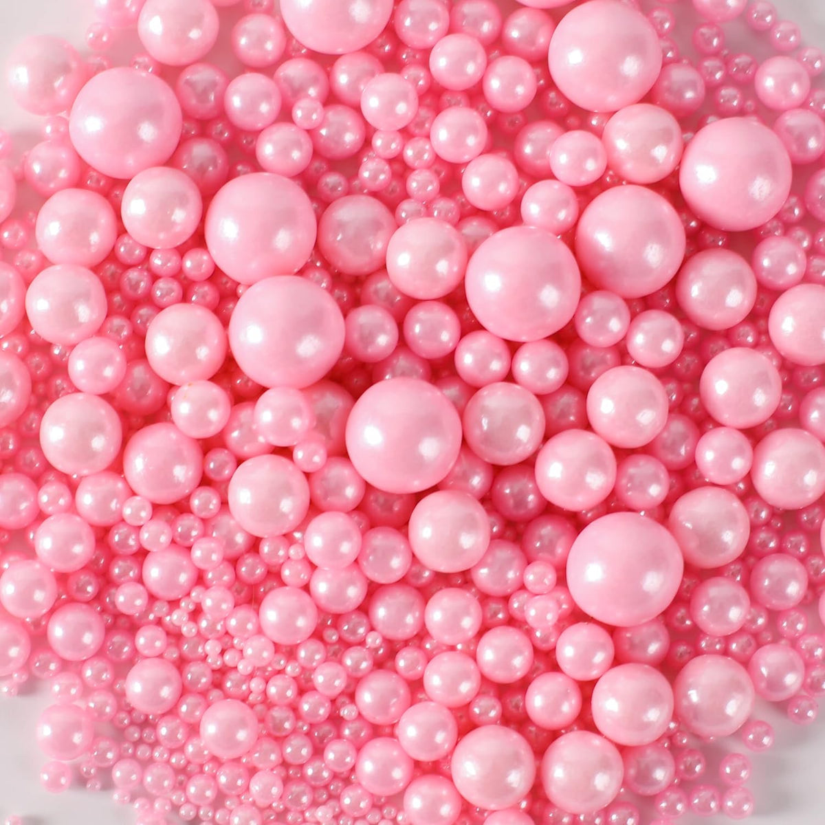 Kasvan Pink Pearl Sugar Sprinkles - Edible Candy Pearls 130g/4.58 Oz, Mix Size, Baking Cake
