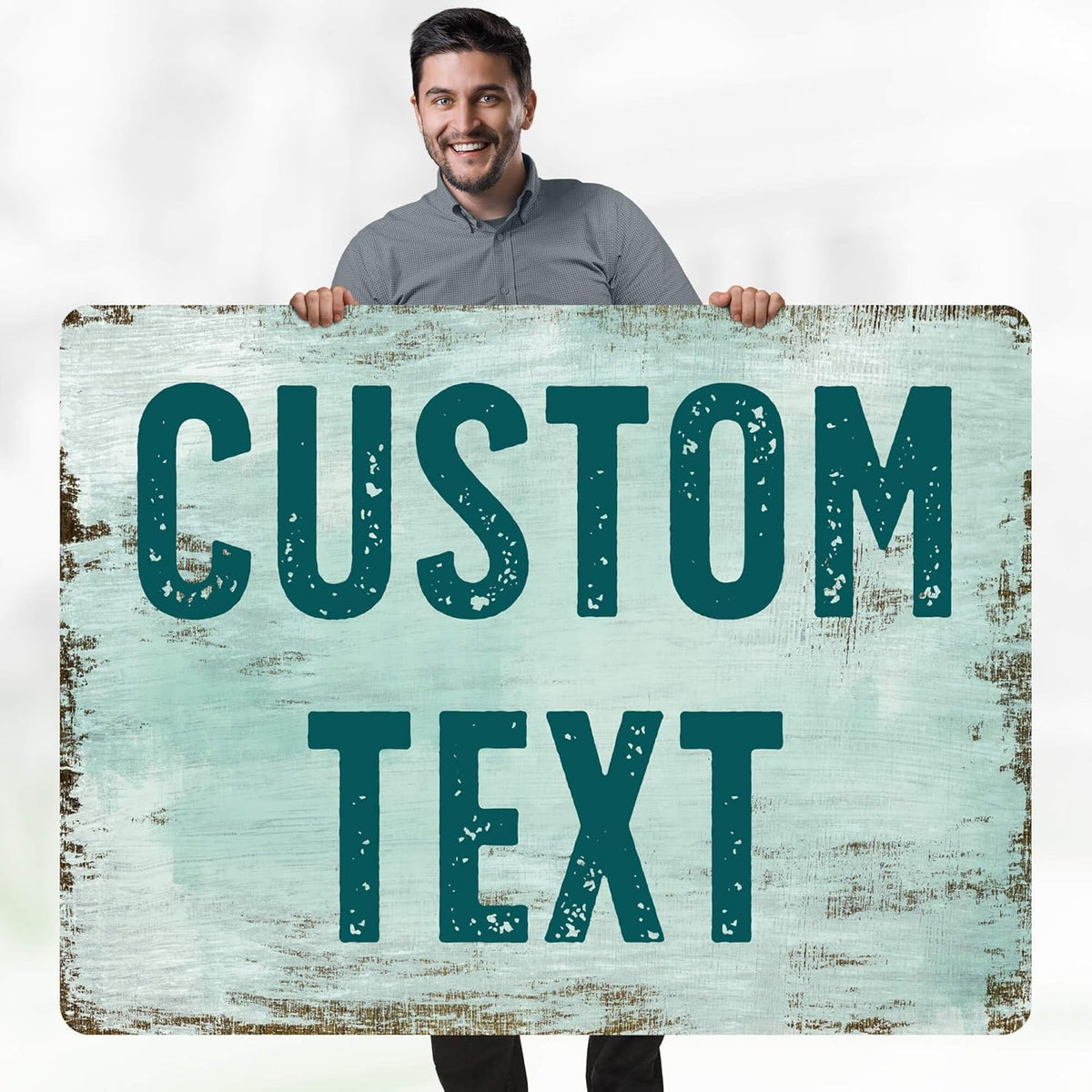 Custom Sign, Custom Street Sign, 11 Font Colors, 13 Font Styles, 4 Hole Options, 22 Sizes, 36x48