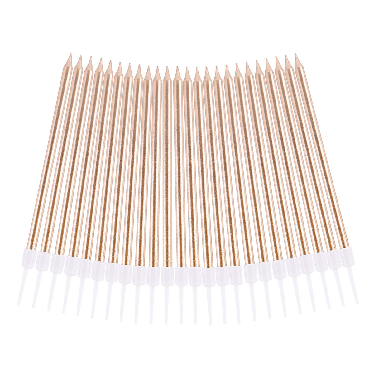 PHD CAKE Champagne Gold Long Thin Metallic Birthday Candles, Cake Candles, Birthday Parties