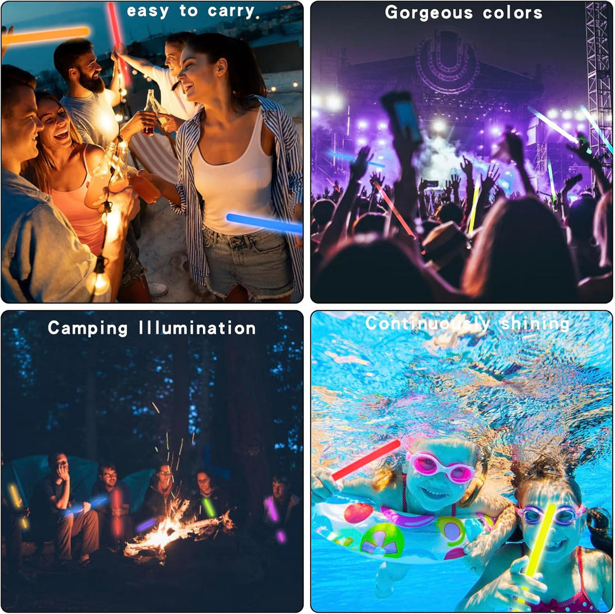 20 Pcs Ultra Bright Large Glow Sticks 14 Inch Industrial Grade 8 Colors Jumbo Light Sticks