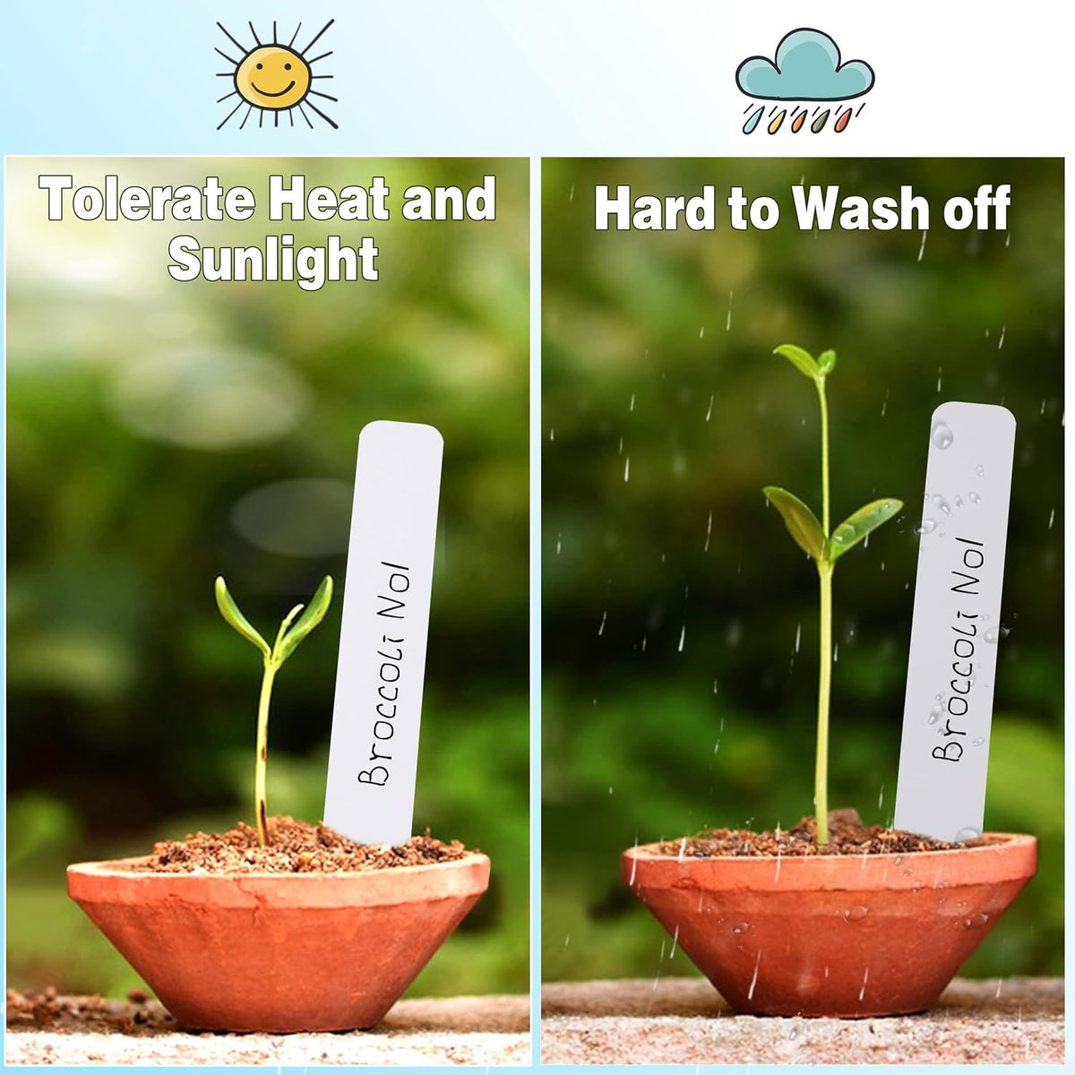 Plant Labels 500Pcs 4 Inch Plastic Plant Name Tags for Seedlings Garden Labels Markers Nursery