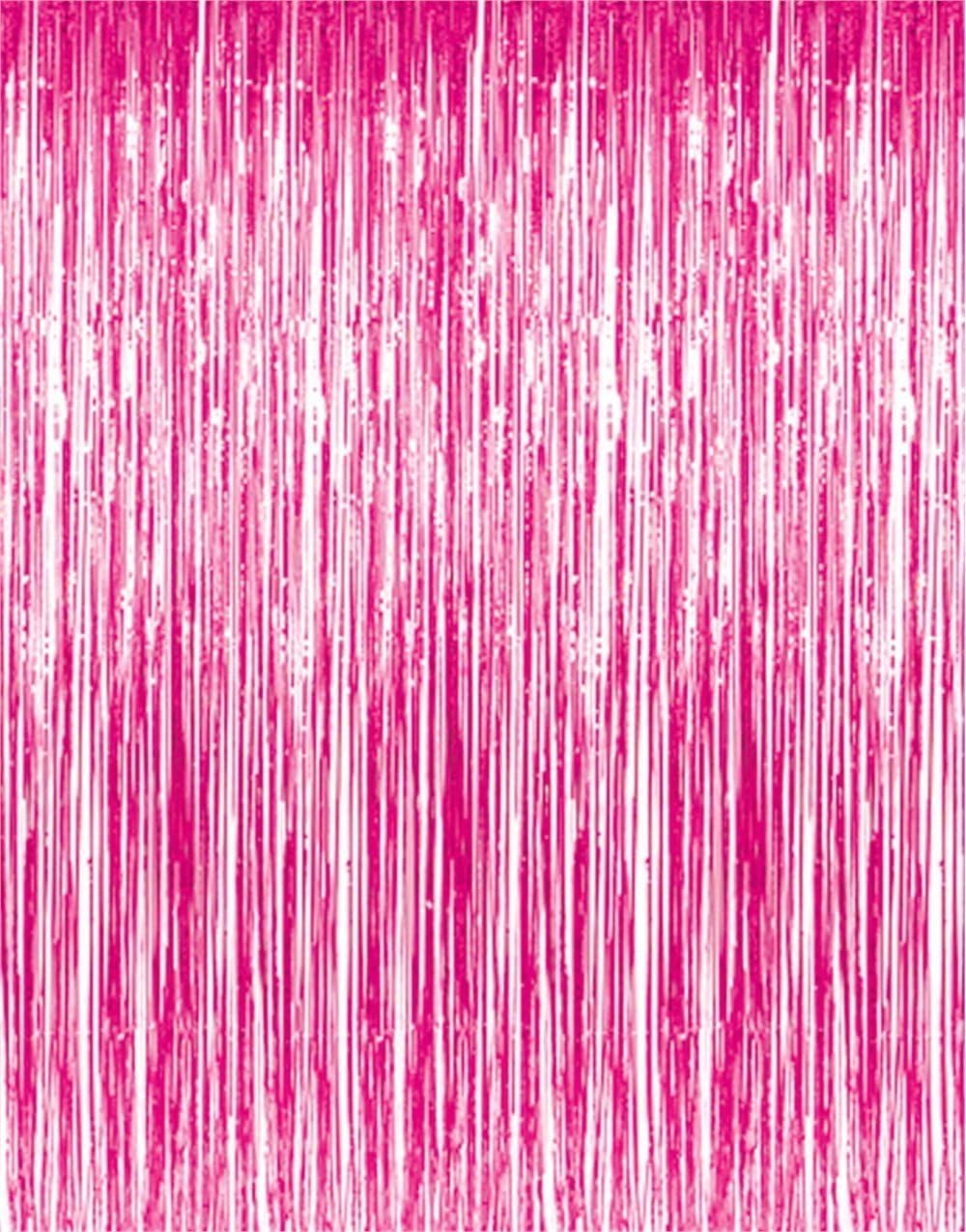 GOER 3.2 ft x 8.2 ft Metallic Tinsel Foil Fringe Curtains Party Photo Backdrop Party Streamers for