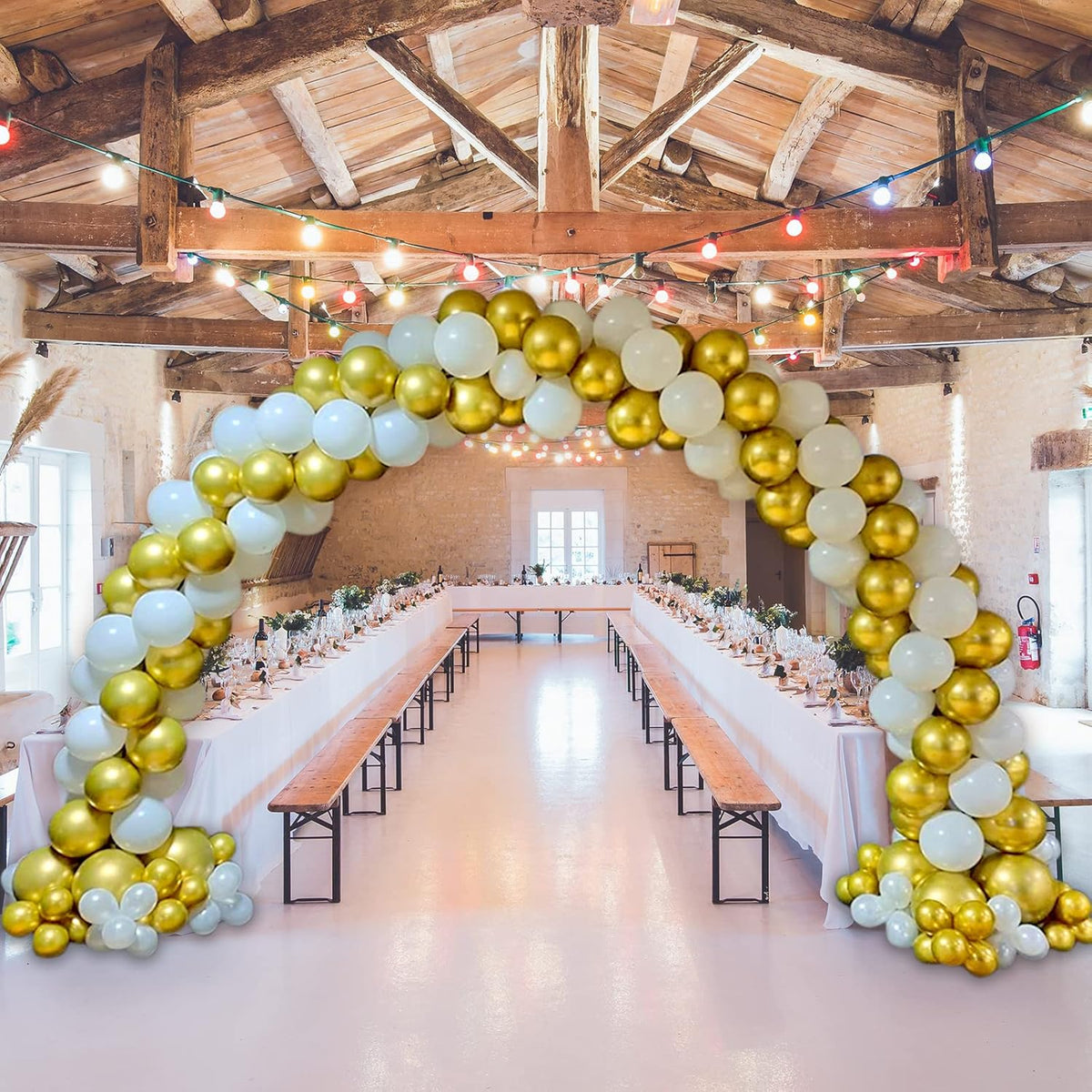 Gold Metallic Balloons 12 Inch, 100pcs Latex Helium Balloons for Birthday Graduation Baby Shower