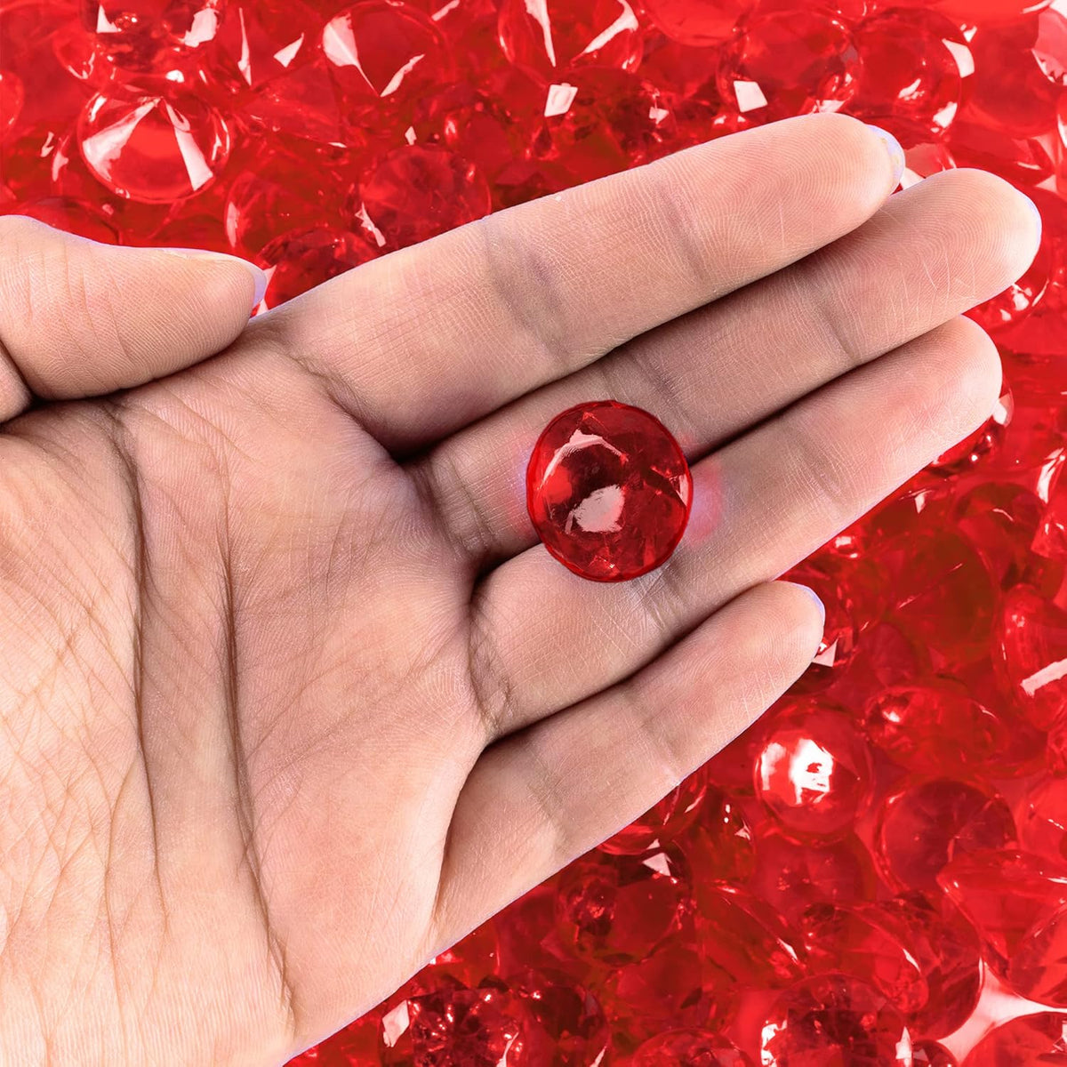 Super Z Outlet Acrylic Color Faux Round Diamond Crystals Treasure Gems for Table Scatters, Vase