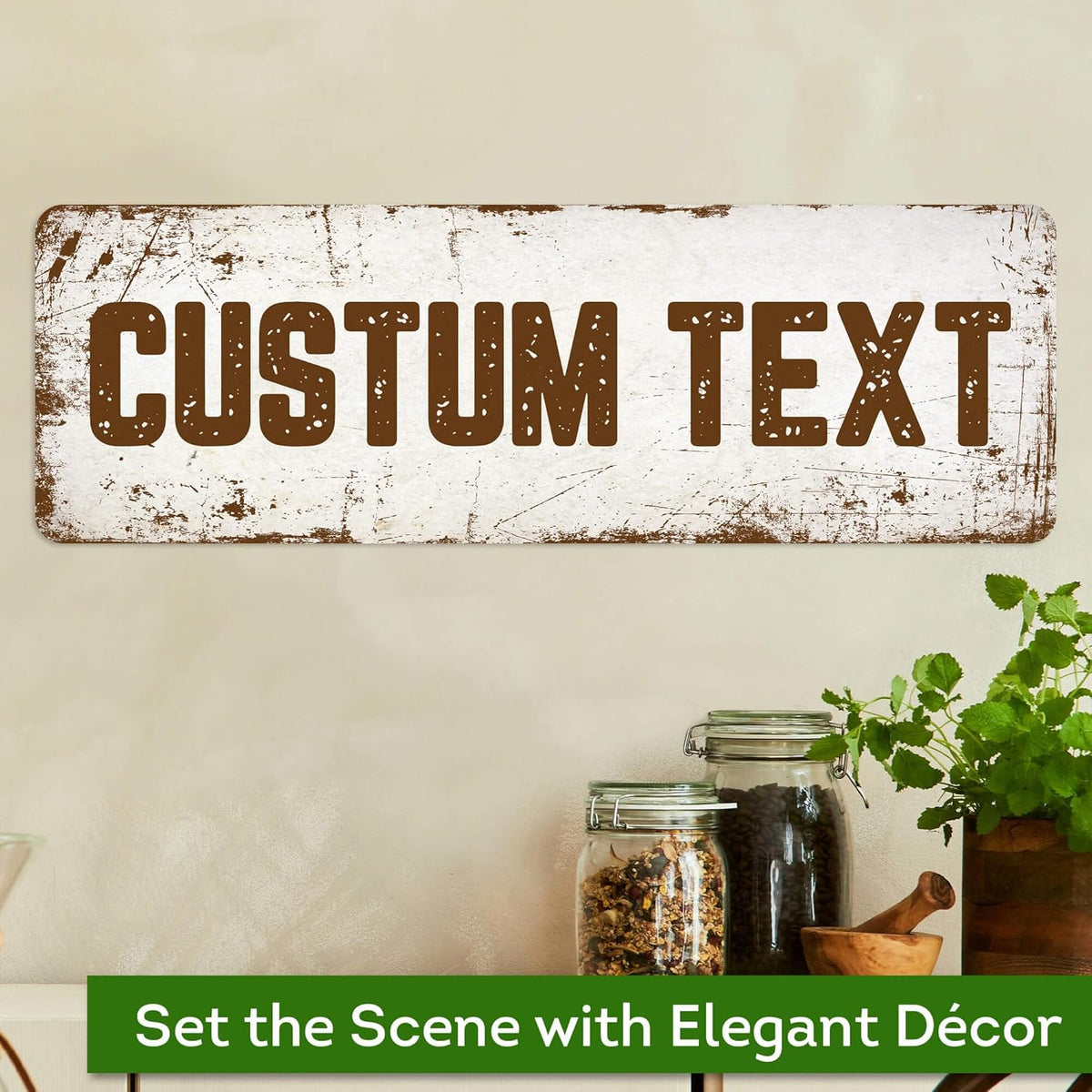 Custom Sign, Custom Street Sign, 11 Font Colors, 13 Font Styles, 4 Hole Options, 22 Sizes, 6x18