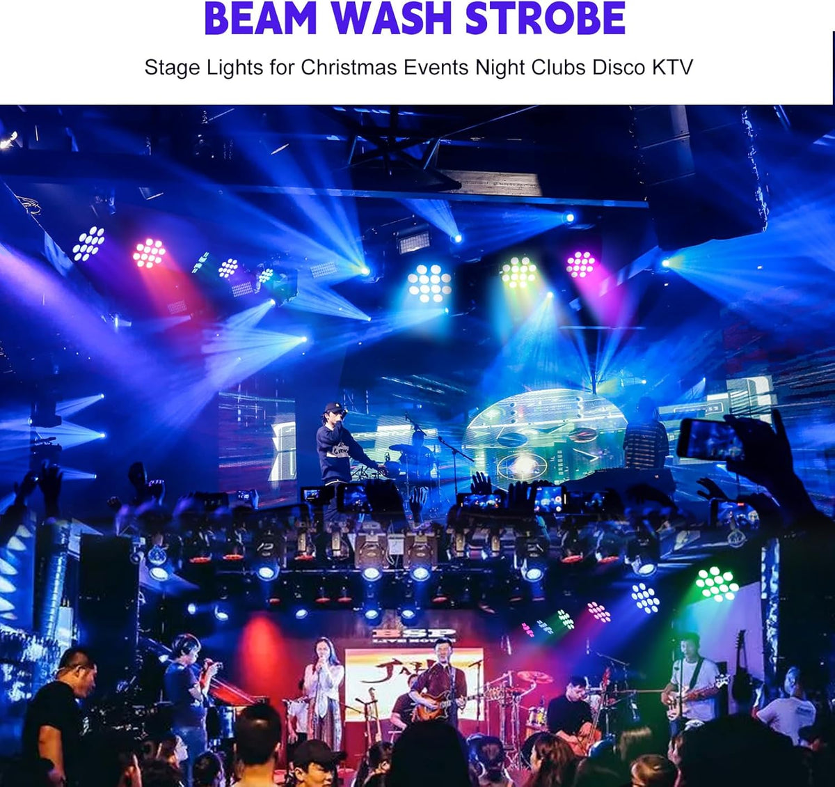 Moving Head Light Beam Wash 12x12W LED Stage Lighting RGBW 4in1 Professional DMX 512 Strobe Effect