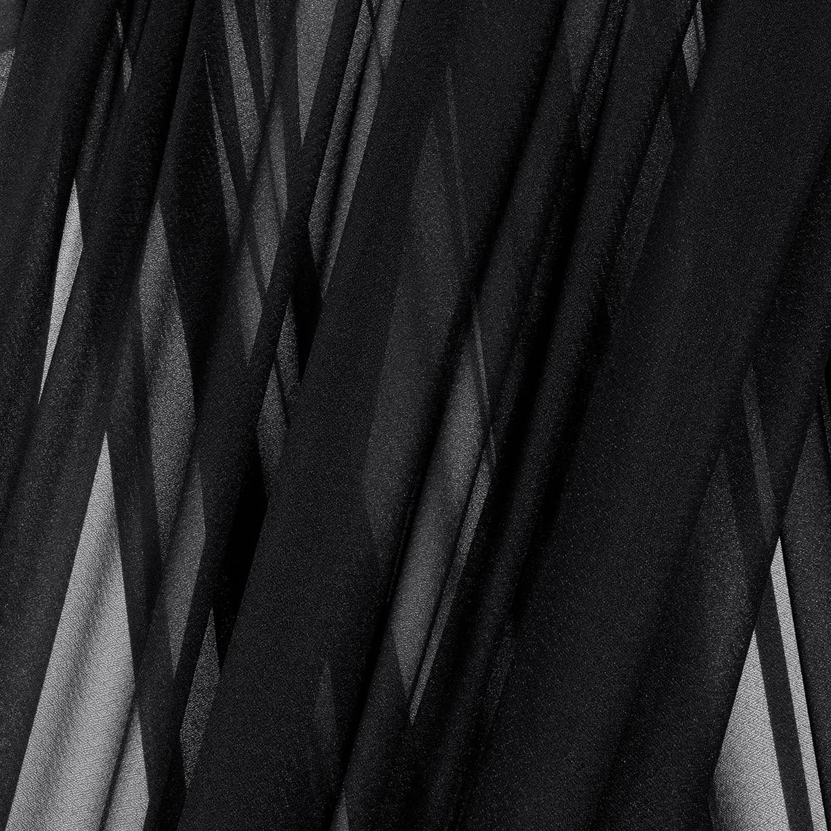 MLMC Black Wedding Arch Draping Fabric 1 Panel 29" x 20 FT Extra Long Gauze Drapes Sheer Backdrop
